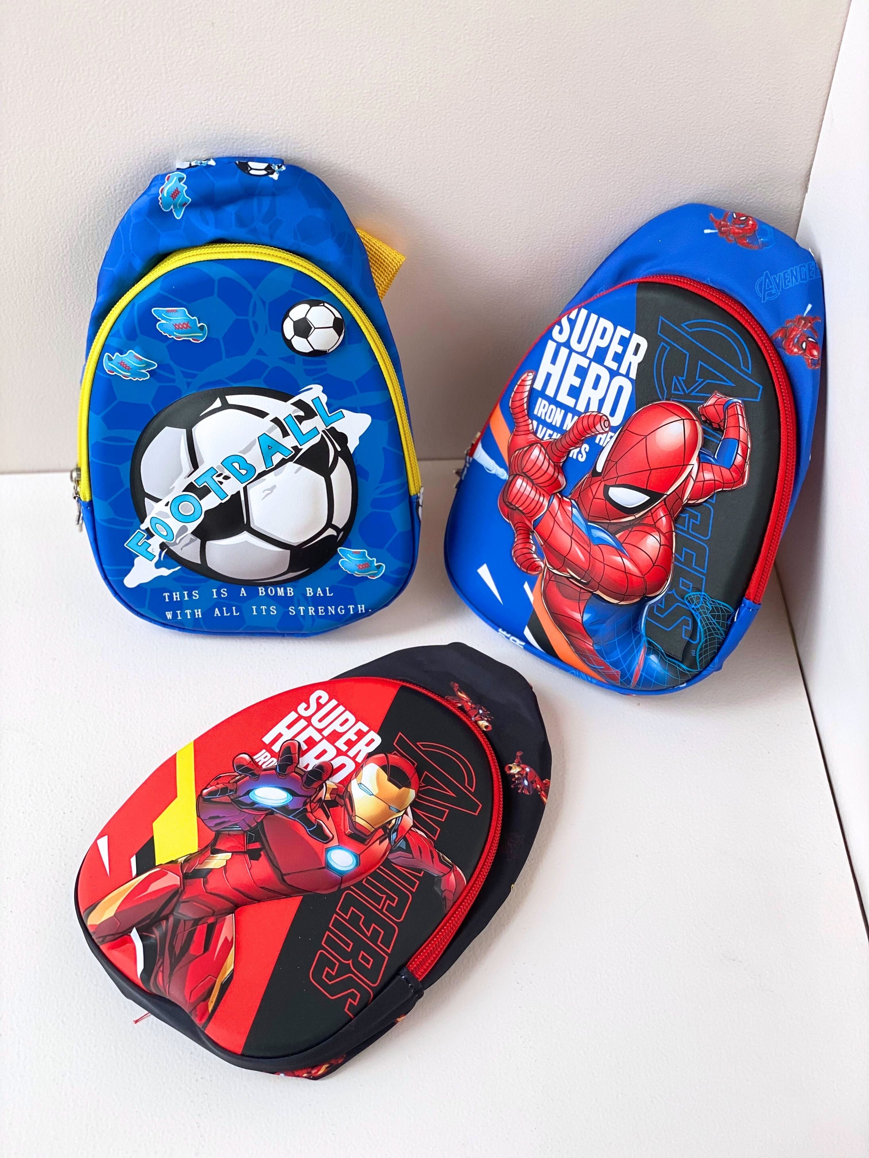 Superhero Kids Sling Bags – Avengers & Football Printed Crossbody Bags
