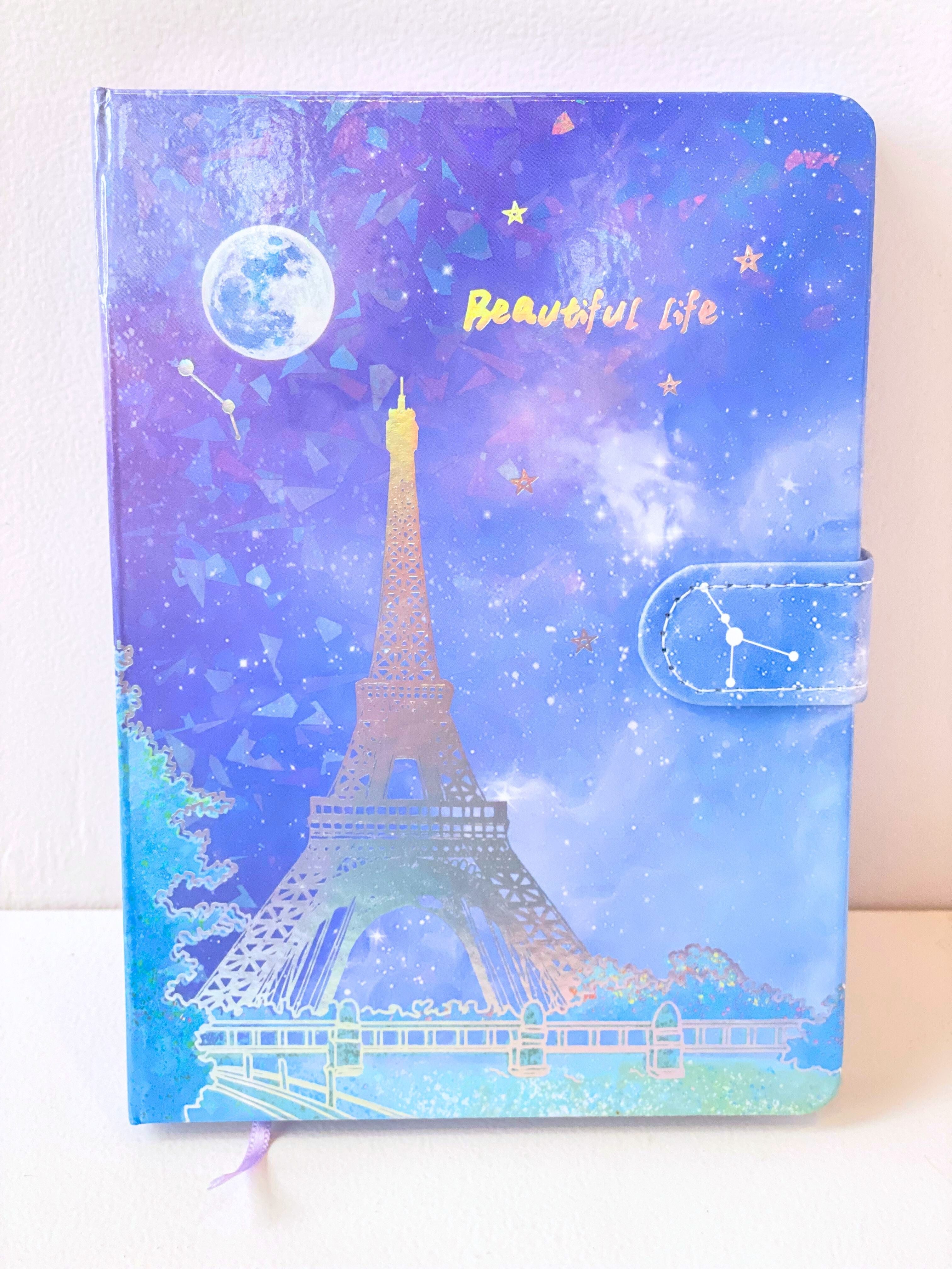 “Beautiful Life” B6 Lockable Paris-Themed Agenda Notebooks – 112 Sheets