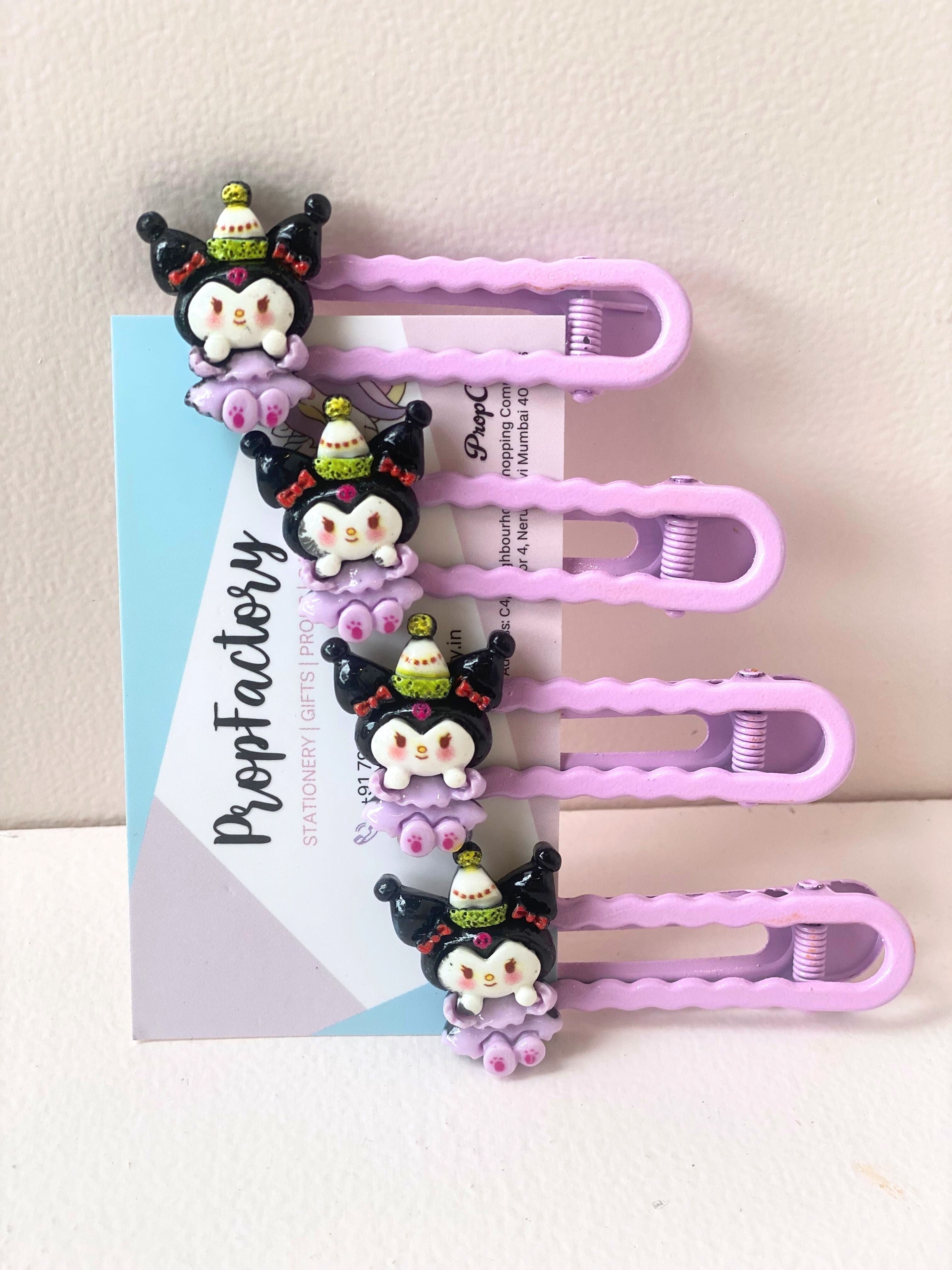 Party Hat Character Hair Clips – Set of 4 | Cute Cartoon Hair Accessories for Kids