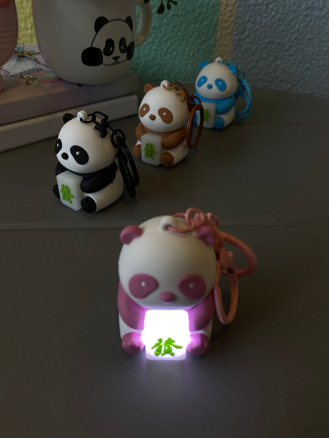 Mini Panda LED Keychain