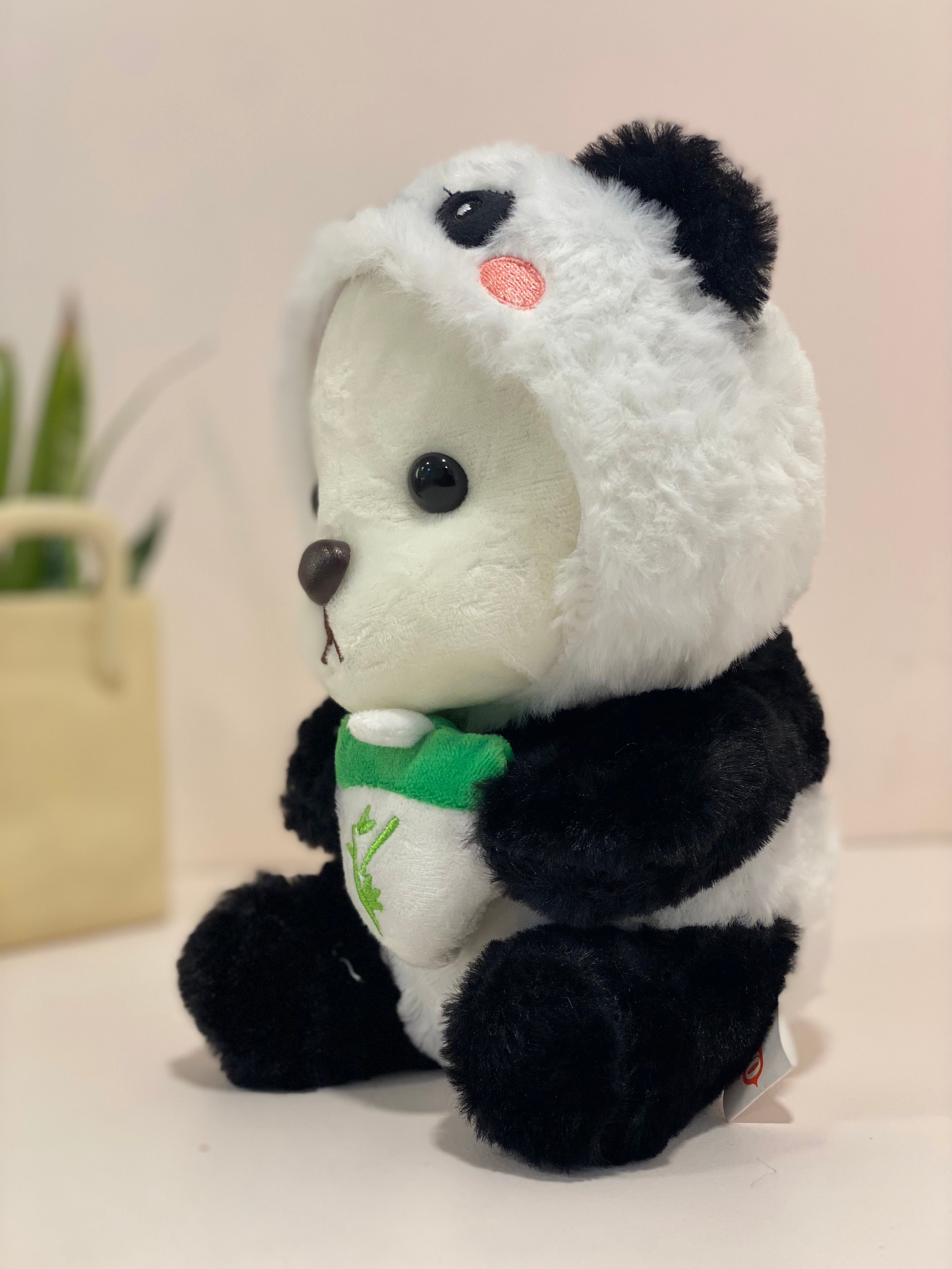 Cute Mini Panda Teddy Bear – Soft Plush Stuffed Toy | panda Hoodie Soft Toy for Kids, Gifts & Room Decor