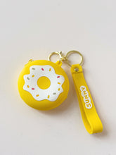 Load image into Gallery viewer, Donut-Shaped Silicone Coin Purse with Keychain – Cute Candy Colour Change Holder
