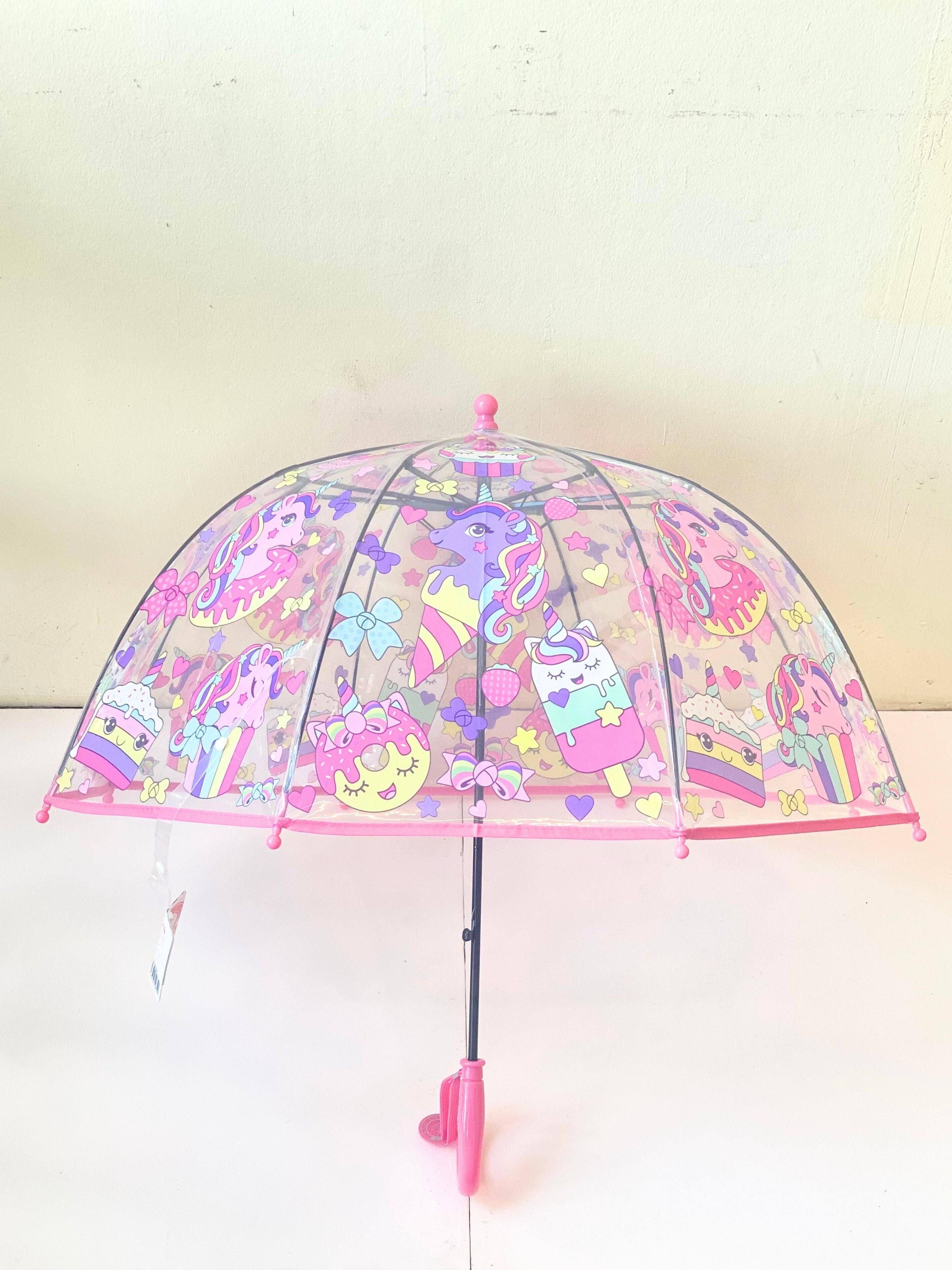 Whimsical Kids Dome Umbrella – Unicorn Fantasy & Candyland Variants