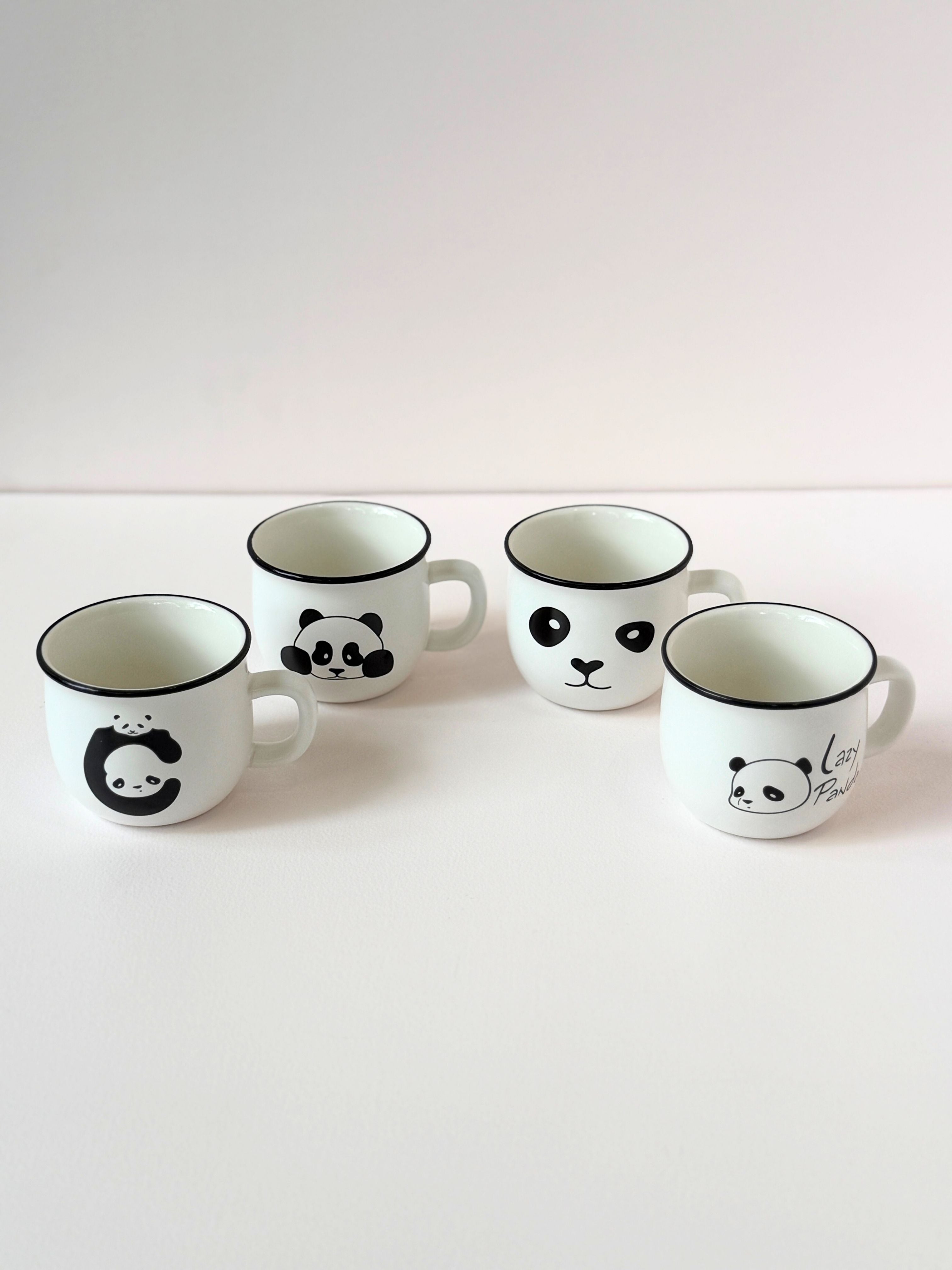Peek-a-Boo Panda Ceramic Mug – Cute Black & White Coffee Cup