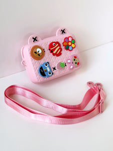 Kawaii Animal Pop Bag with Adjustable Strap – Kids Crossbody Bag for Girls