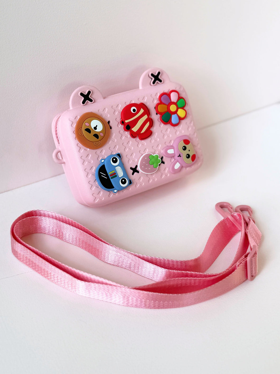 Kawaii Animal Pop Bag with Adjustable Strap – Kids Crossbody Bag for Girls