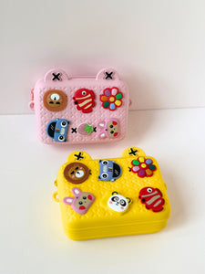 Kawaii Animal Pop Bag with Adjustable Strap – Kids Crossbody Bag for Girls