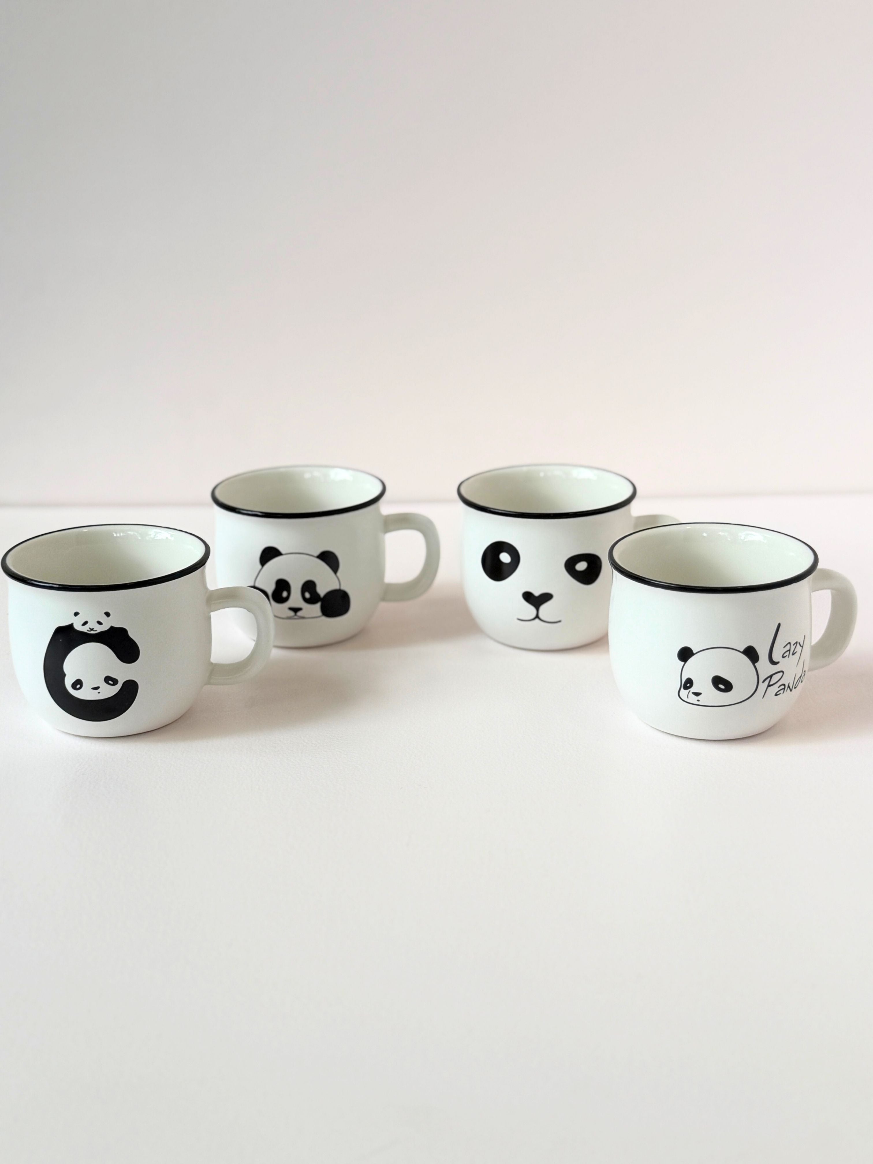 Peek-a-Boo Panda Ceramic Mug – Cute Black & White Coffee Cup