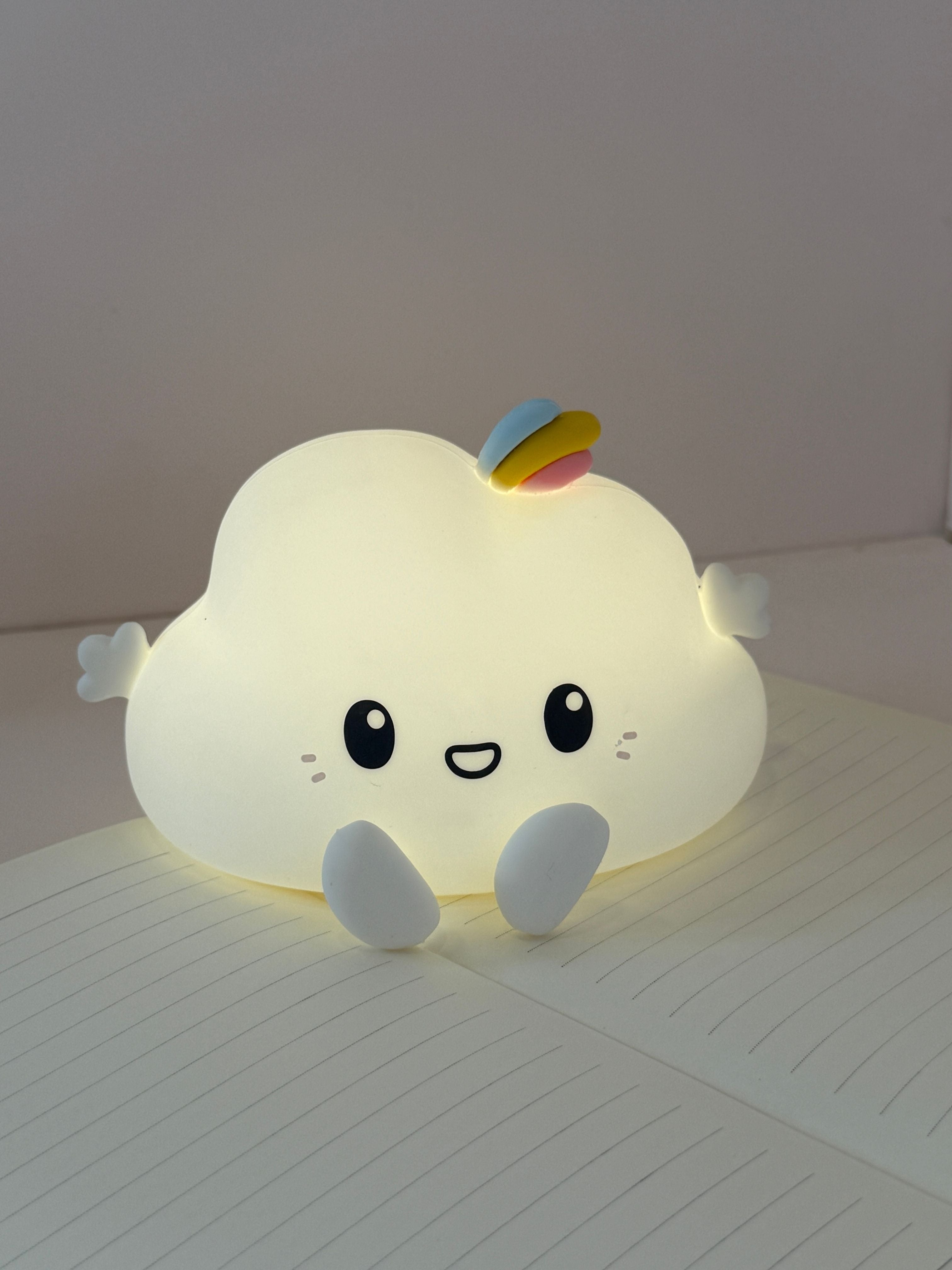 Happy Cloud Silicone Touch Lamp – Soft Glow Night Light