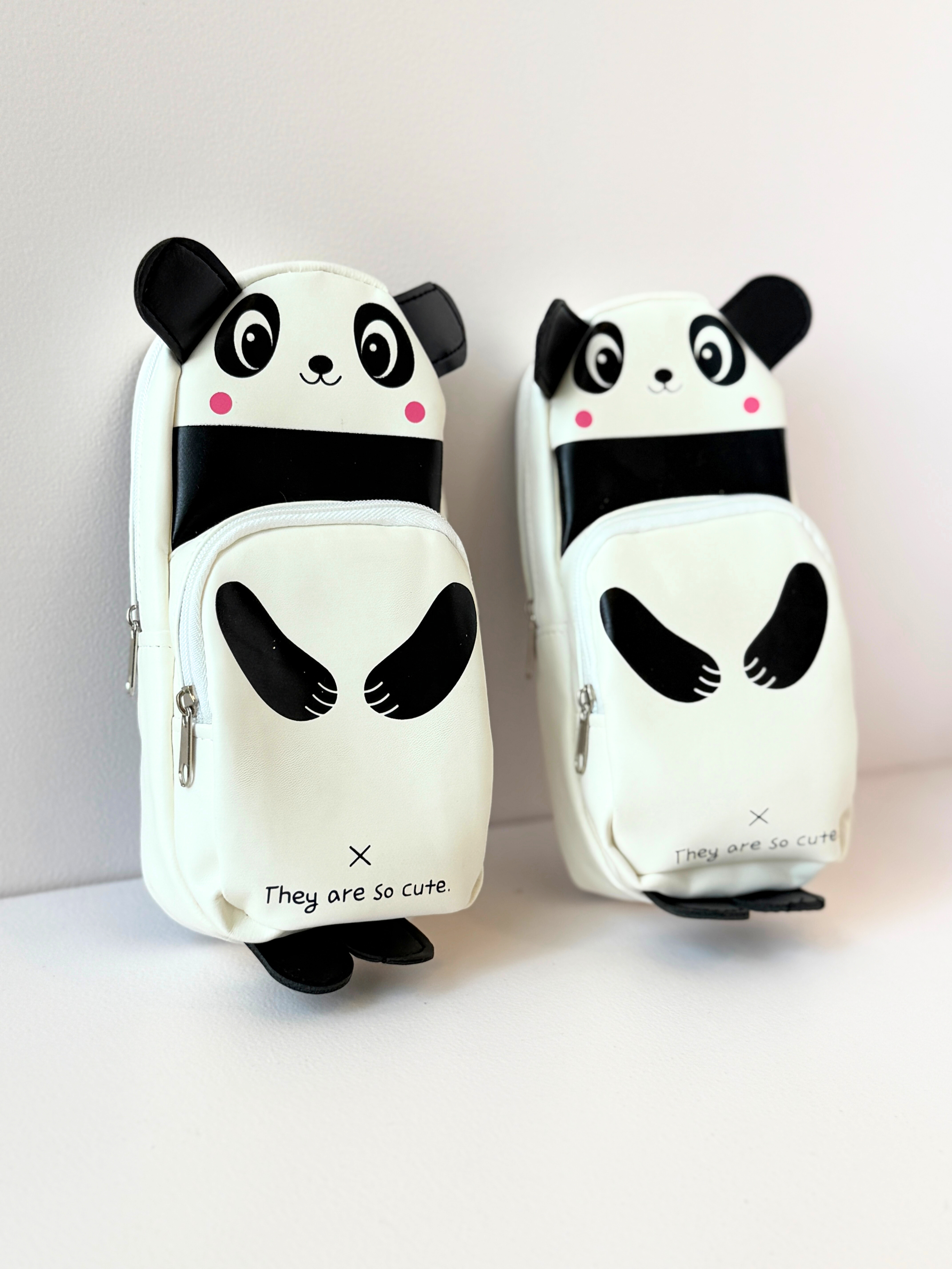 Cute Panda Pencil Pouch – Soft & Expandable Standing Pencil Case for Kids