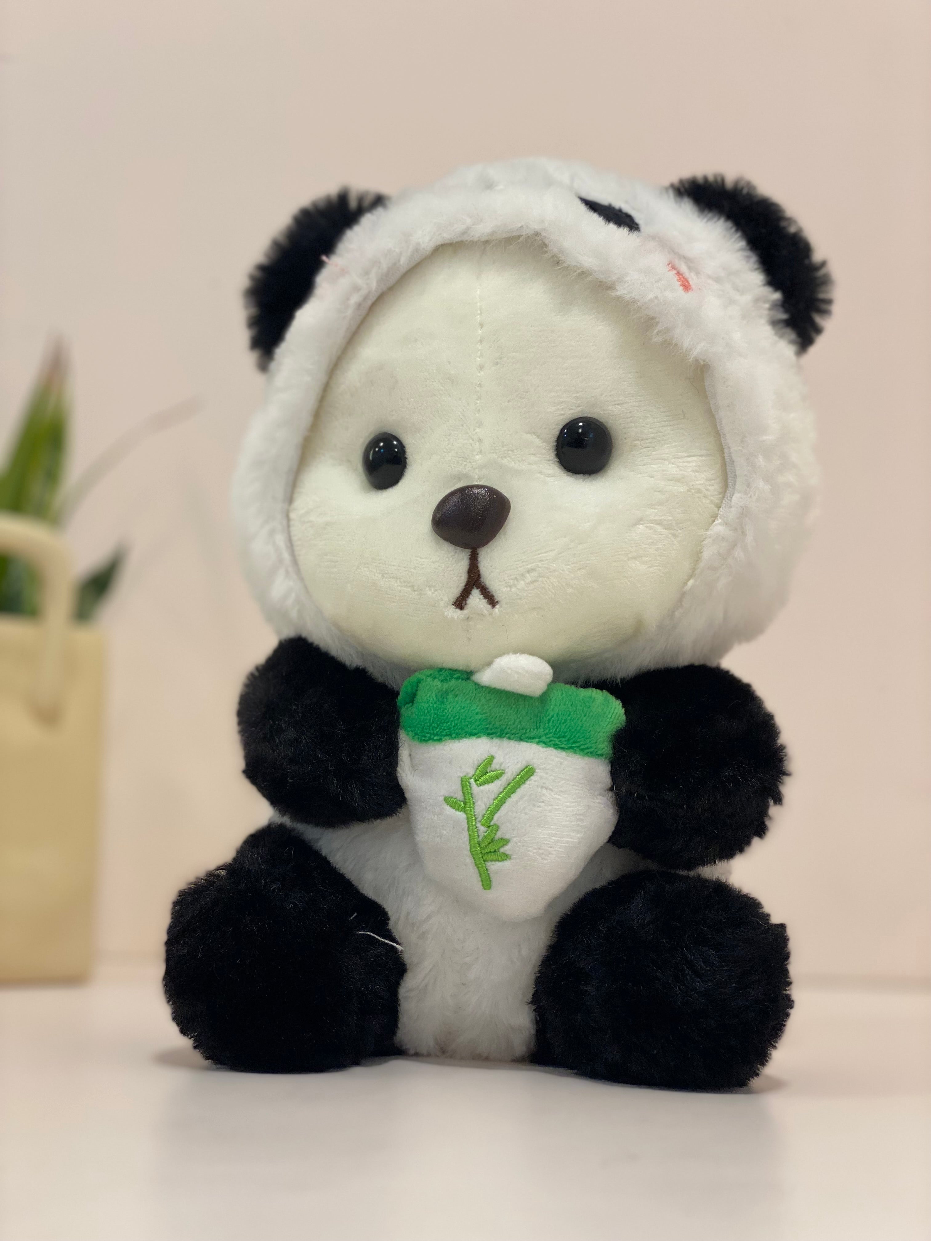 Cute Mini Panda Teddy Bear – Soft Plush Stuffed Toy | panda Hoodie Soft Toy for Kids, Gifts & Room Decor