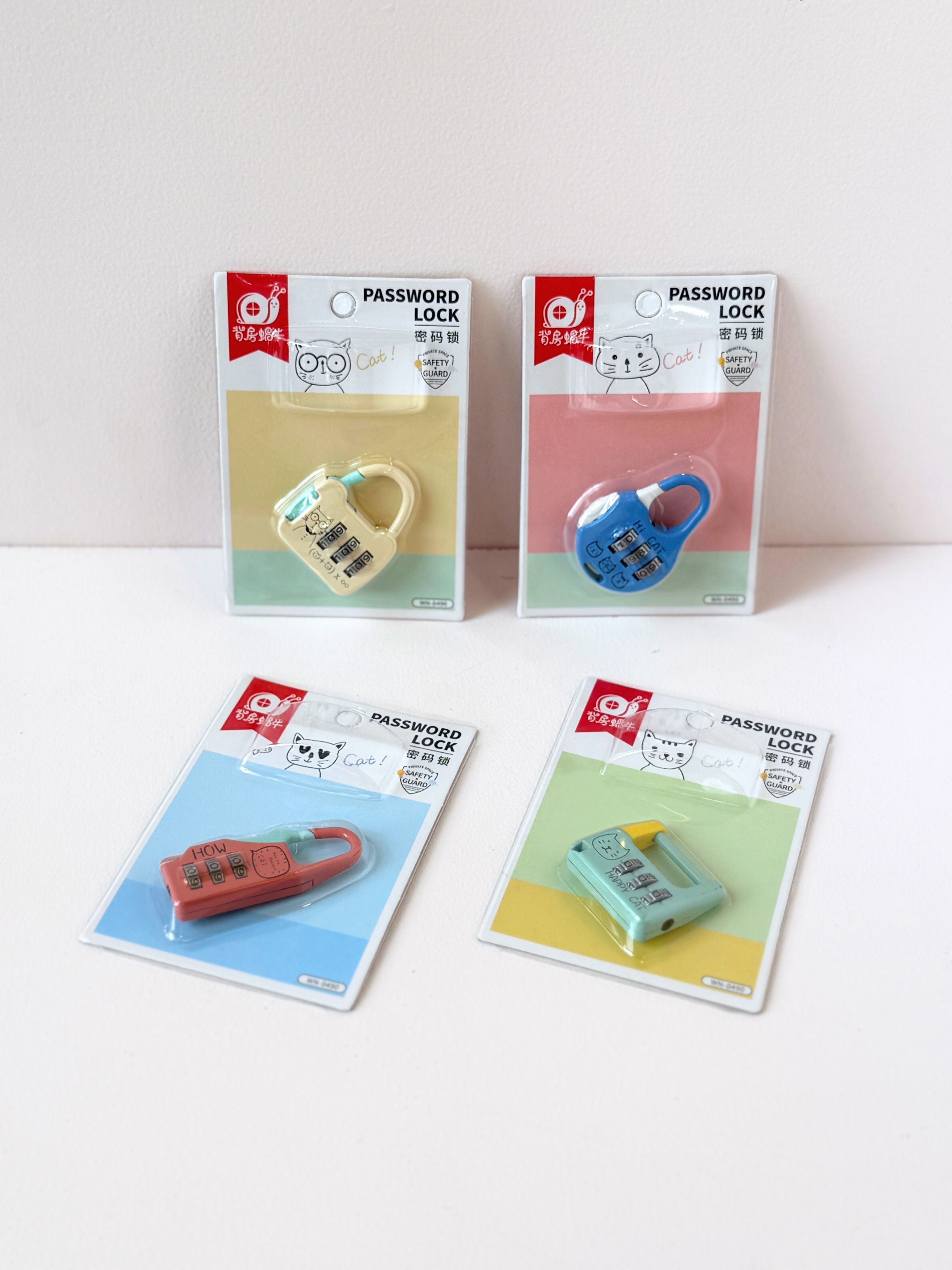 Cute Cartoon Password Lock – 4 Digit Combination Lock