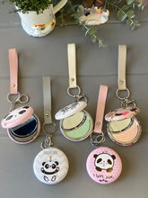 Load image into Gallery viewer, Panda Mirror Keychain
