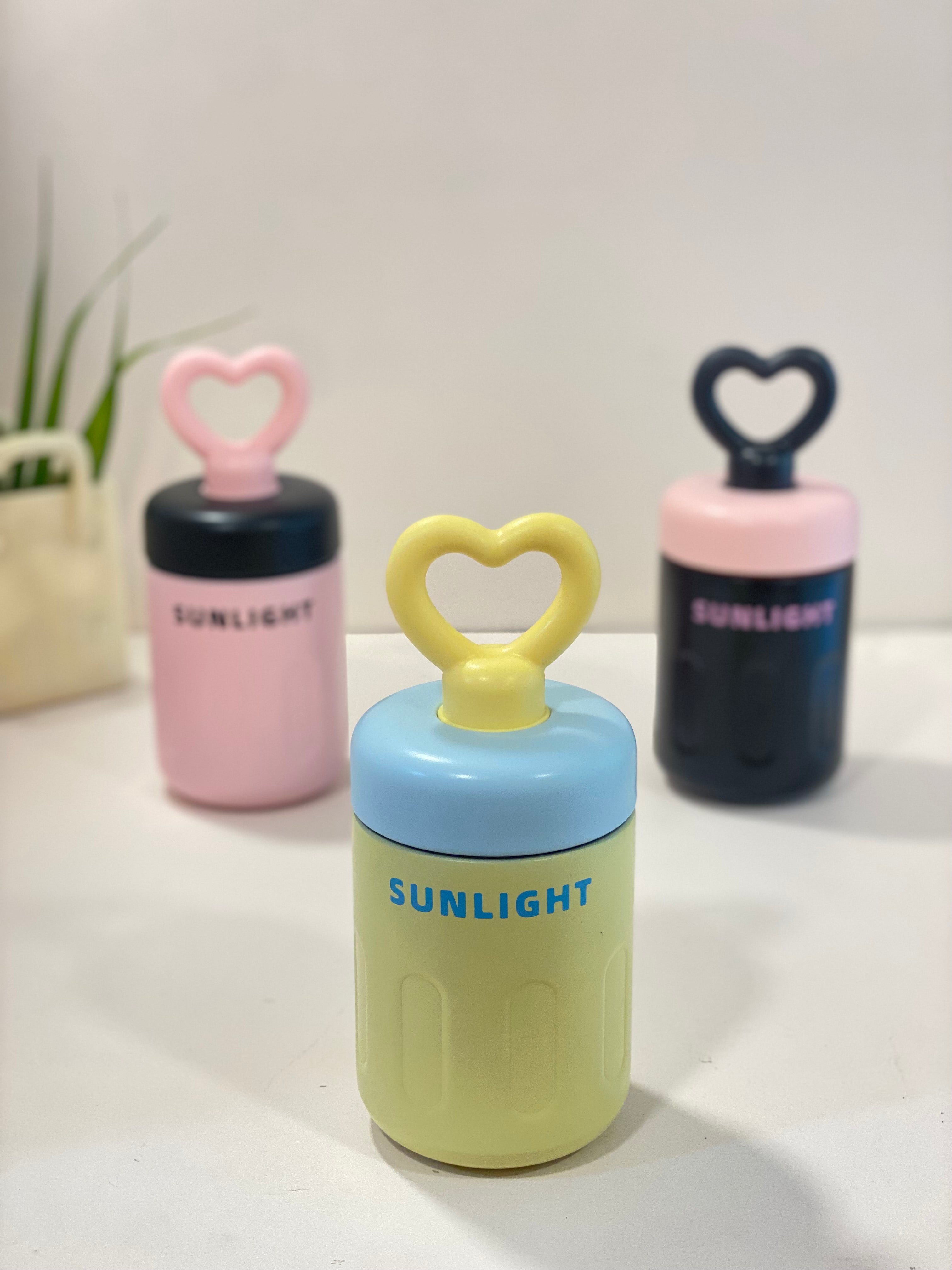 Sunlight HeartHandle™ Reusable Tumbler Cup – 12oz Cute Leakproof Travel Mug