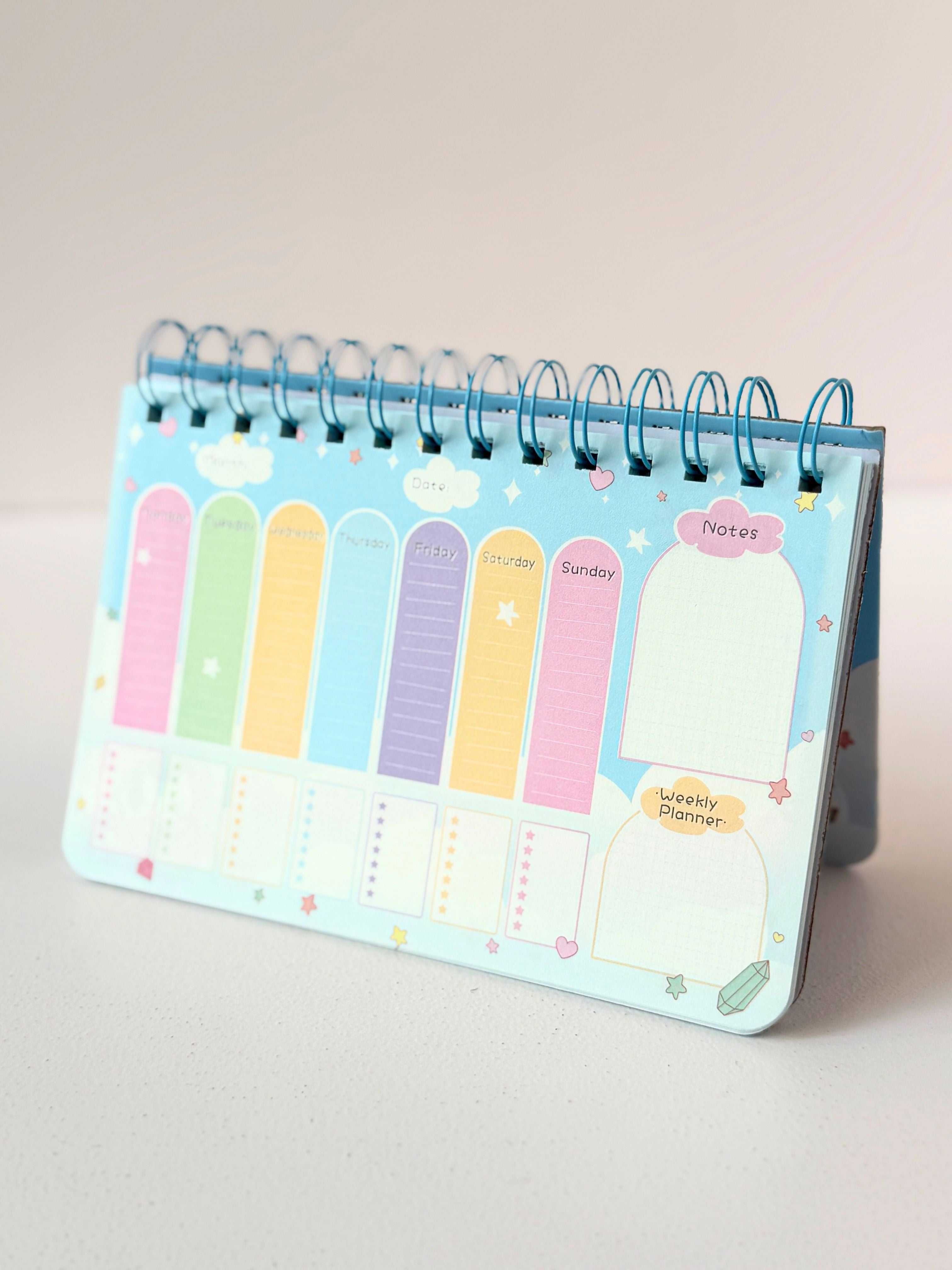 Magical Unicorn Weekly Planner – Spiral Bound Desk Organizer