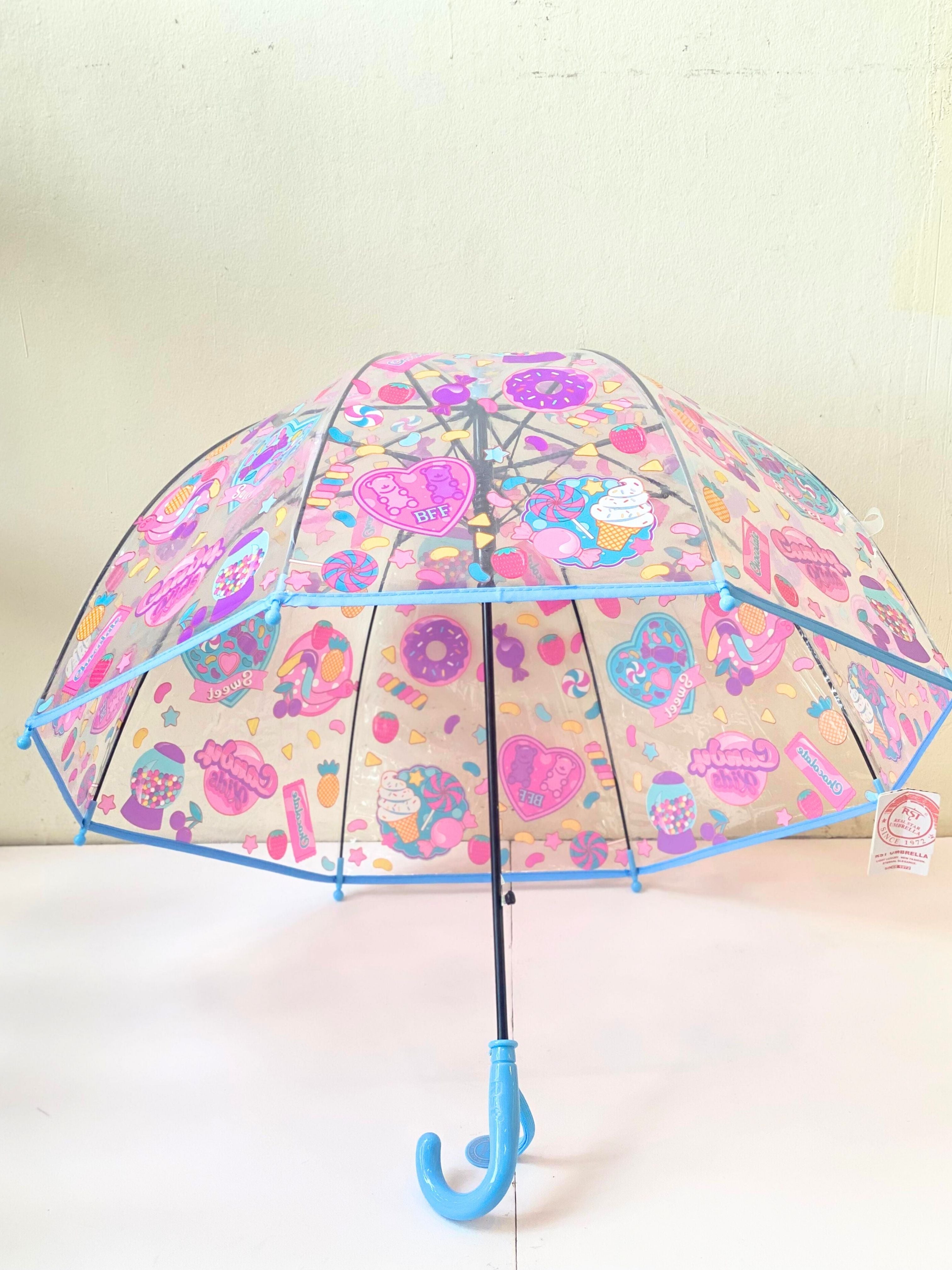 Whimsical Kids Dome Umbrella – Unicorn Fantasy & Candyland Variants