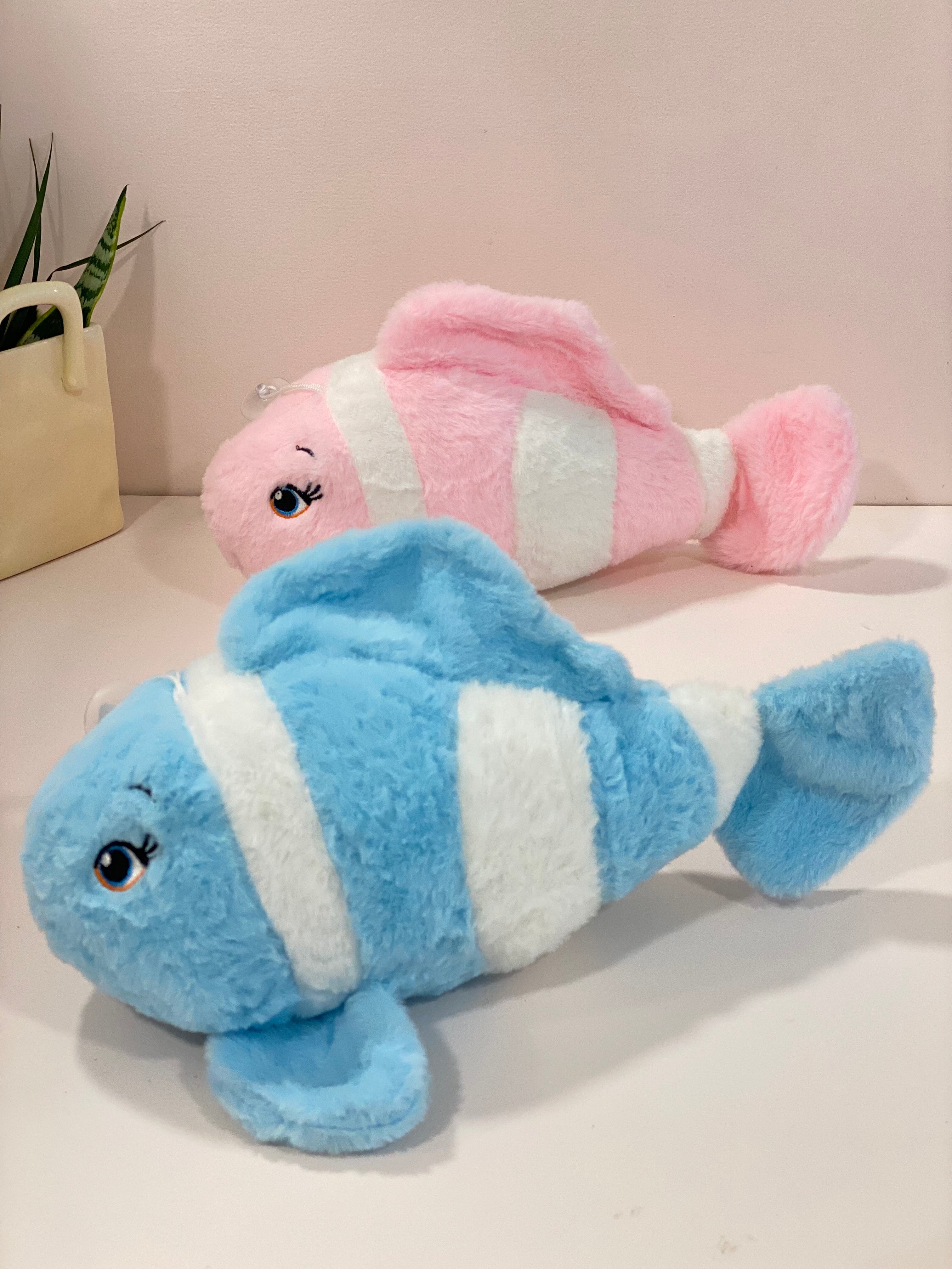 Cute Pink Clownfish Soft Toy – Plush Fish Stuffed Animal for Kids & Baby Room Decor