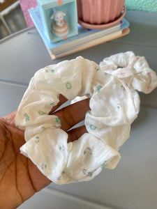 Set Of 3 Floral Scrunchies