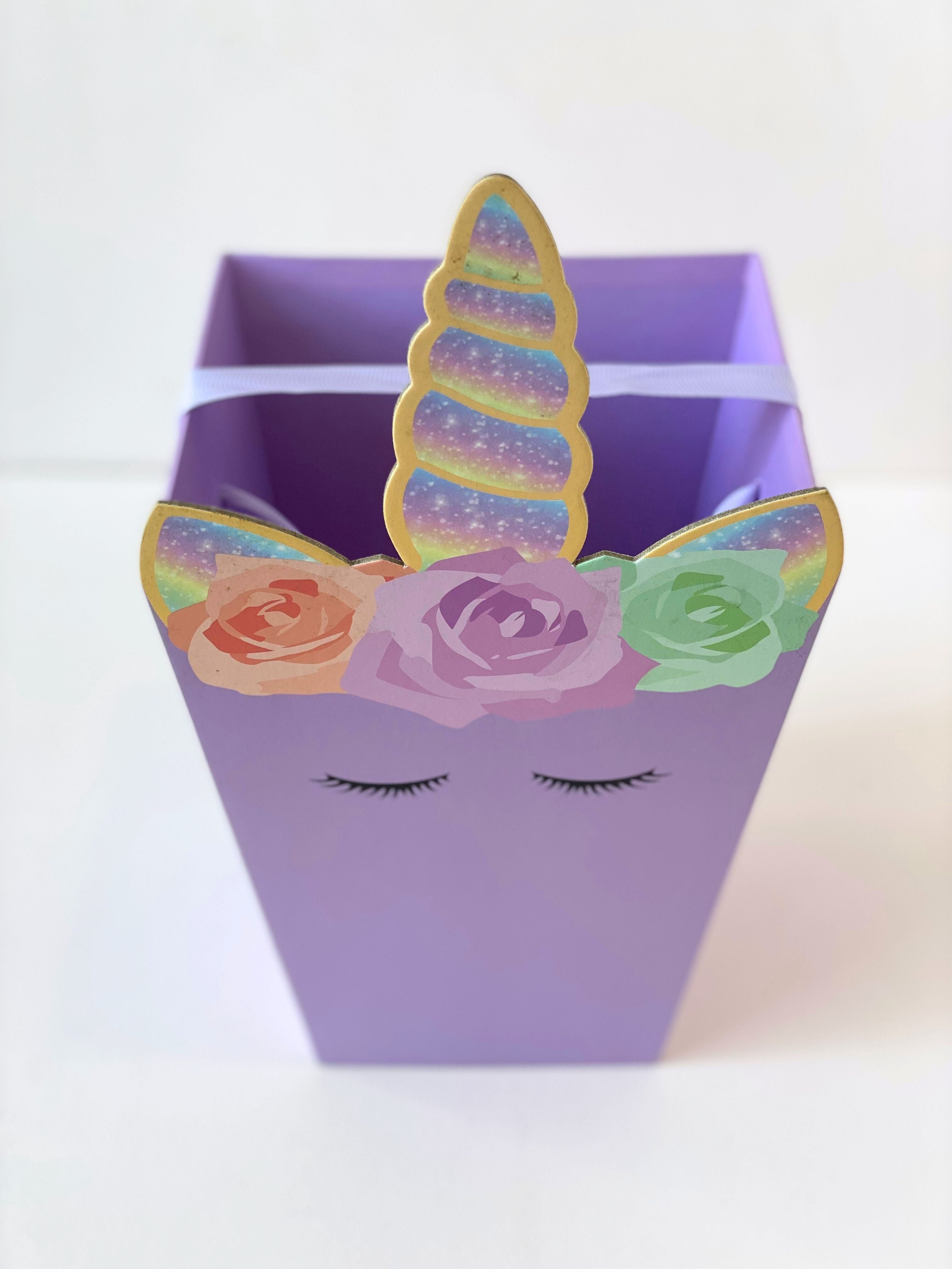 Whimsical Unicorn Favour Box - Single Party Gift Container
