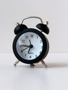 Mini Retro Twin Bell Alarm Clock – Cute Vintage Desk Decor