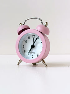 Mini Retro Twin Bell Alarm Clock – Cute Vintage Desk Decor