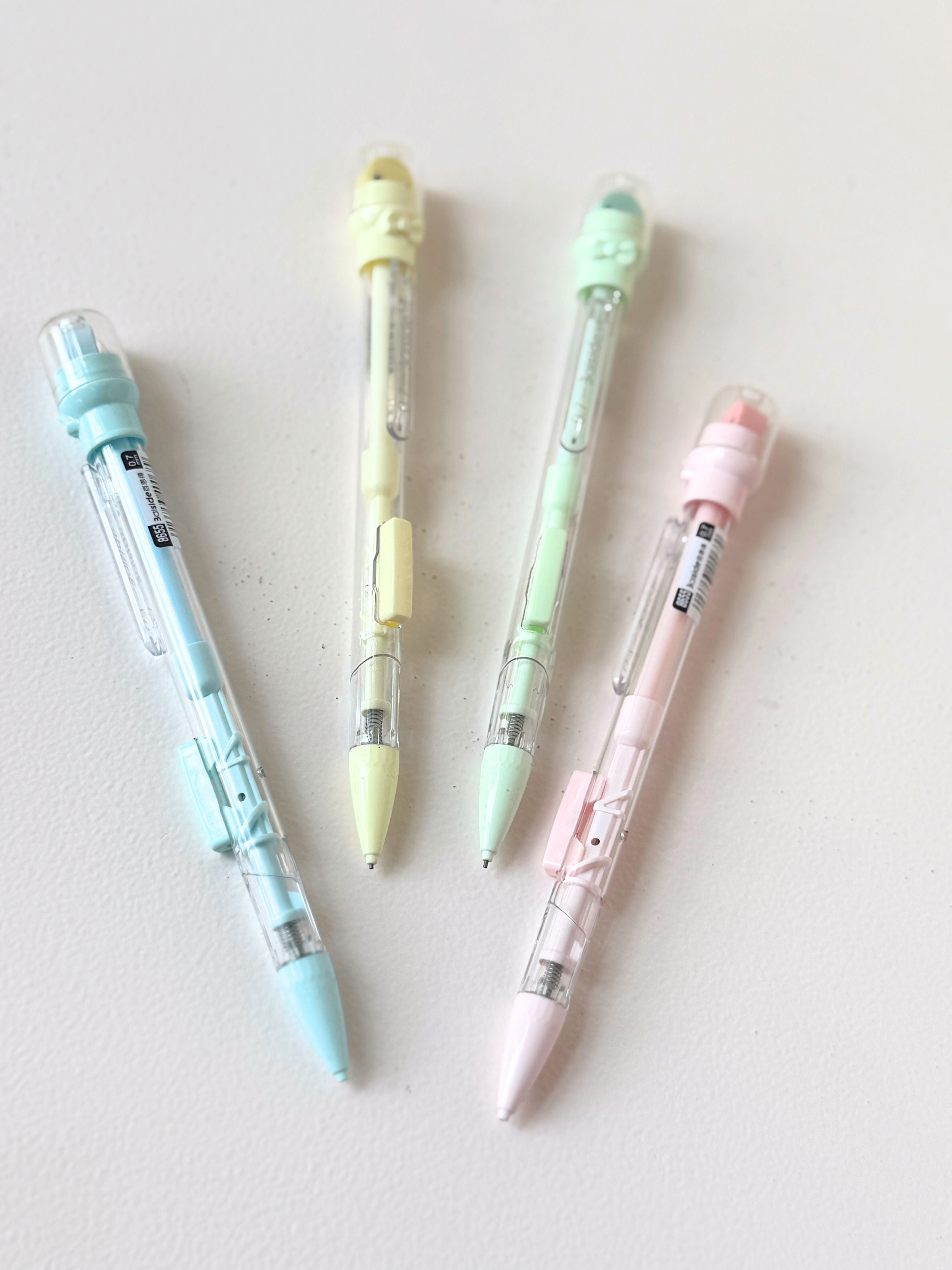 Pastel Mechanical Pencil – Kawaii Eraser Topper (0.7mm)