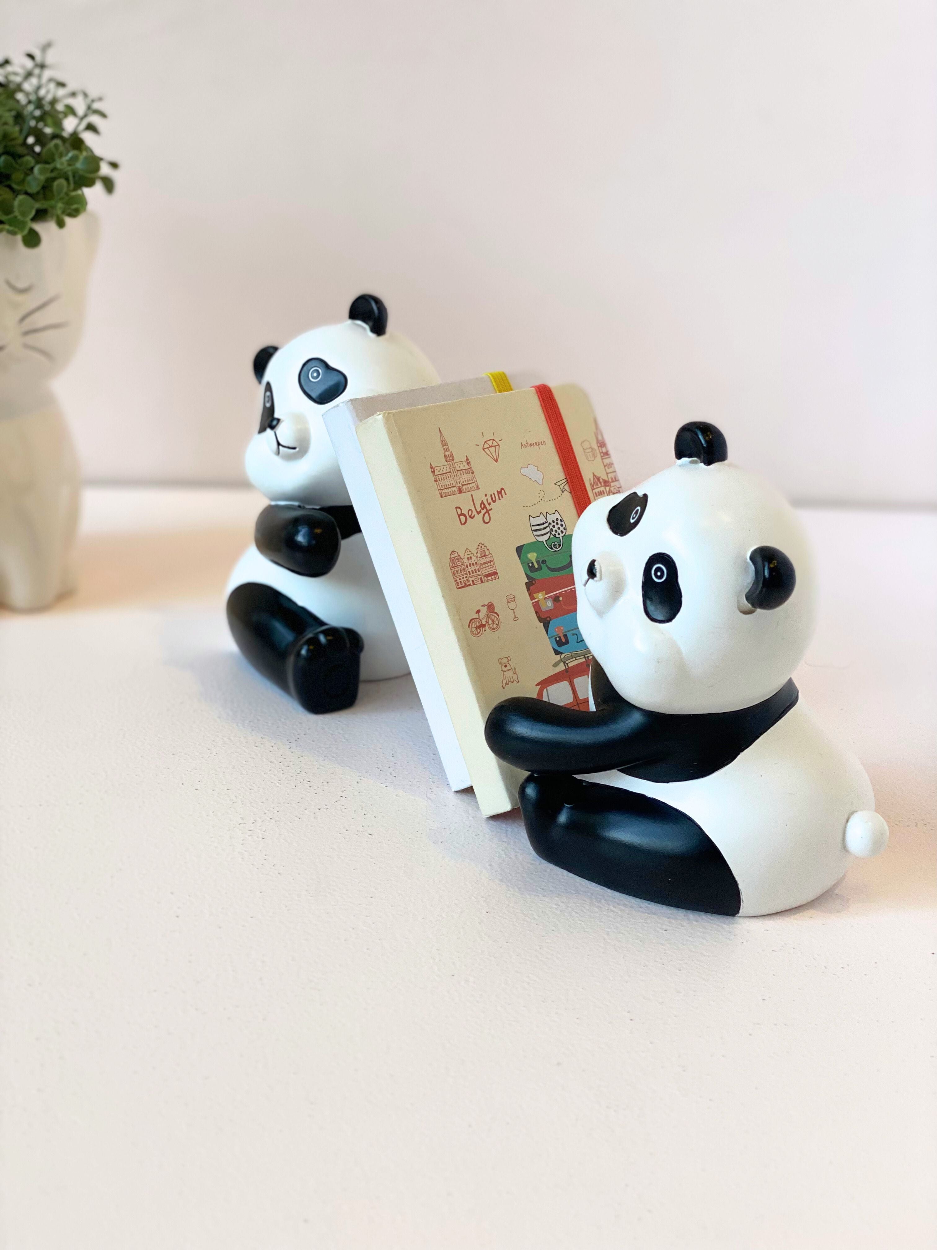 Cute Panda Bookends – Decorative Desk & Shelf Organizers for Kids & Animal Lovers