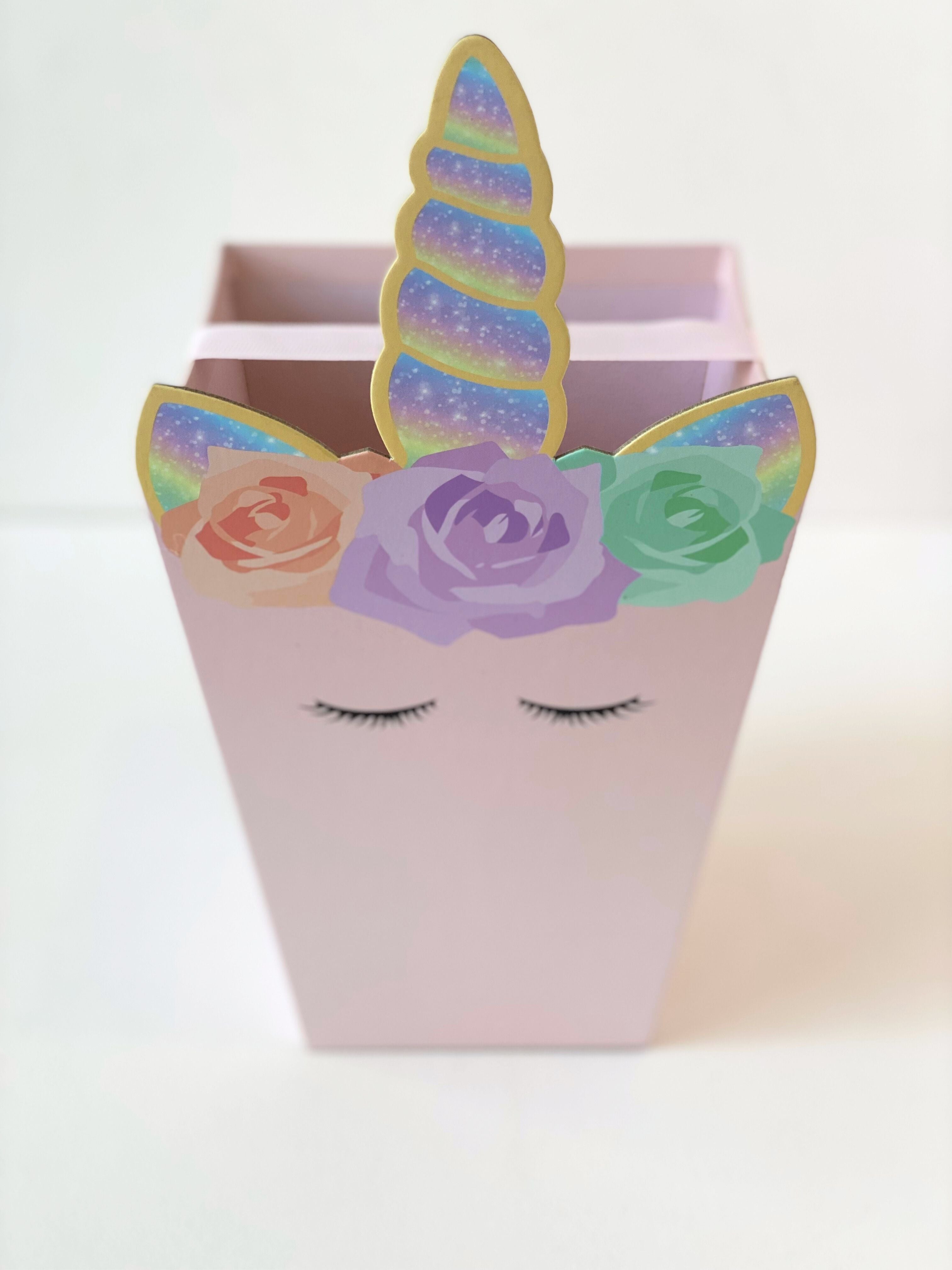 Whimsical Unicorn Favour Box - Single Party Gift Container