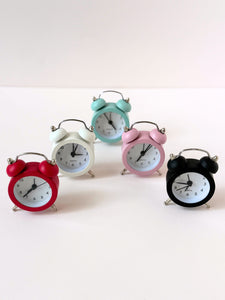 Mini Retro Twin Bell Alarm Clock – Cute Vintage Desk Decor