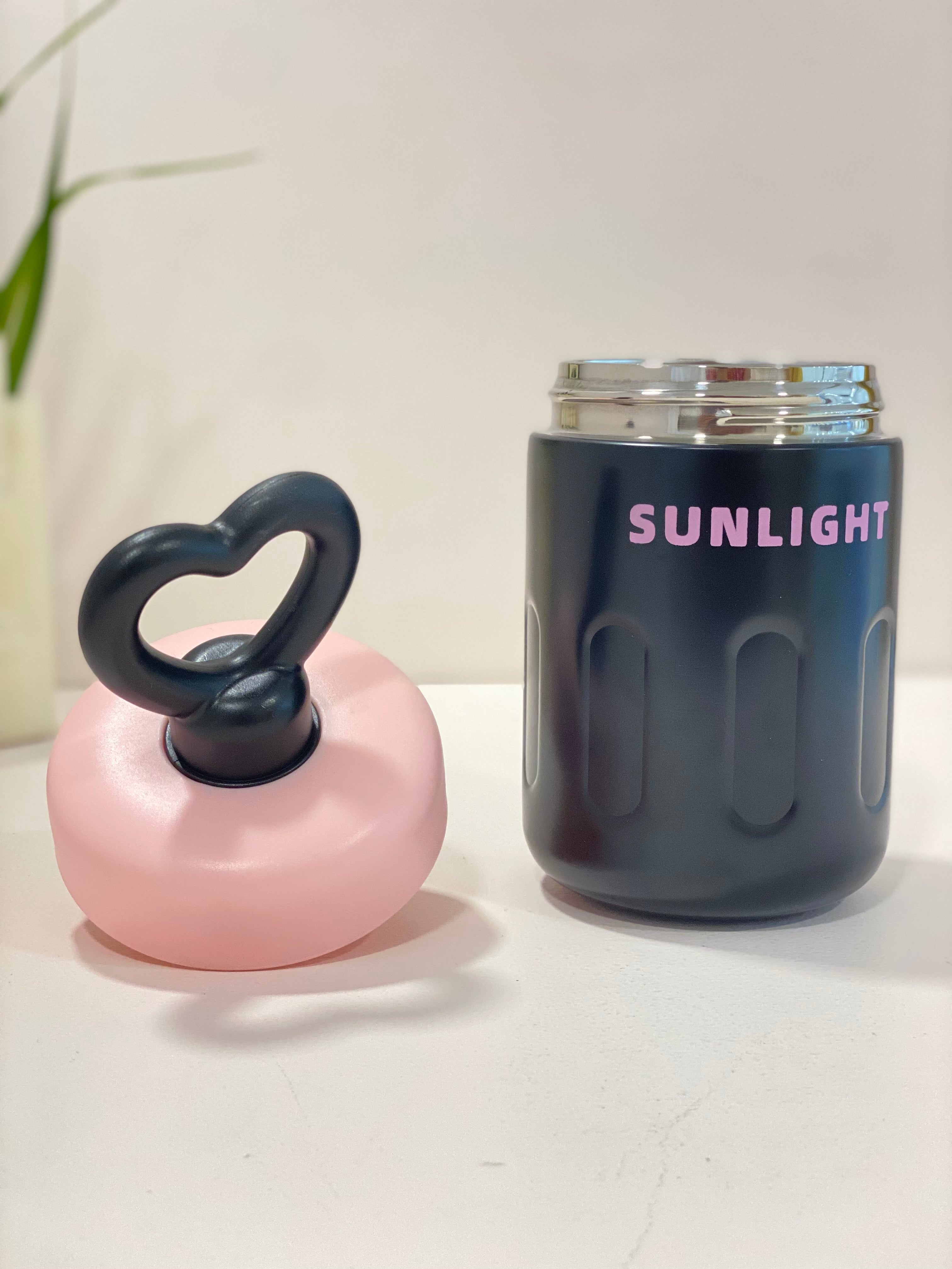 Sunlight HeartHandle™ Reusable Tumbler Cup – 12oz Cute Leakproof Travel Mug