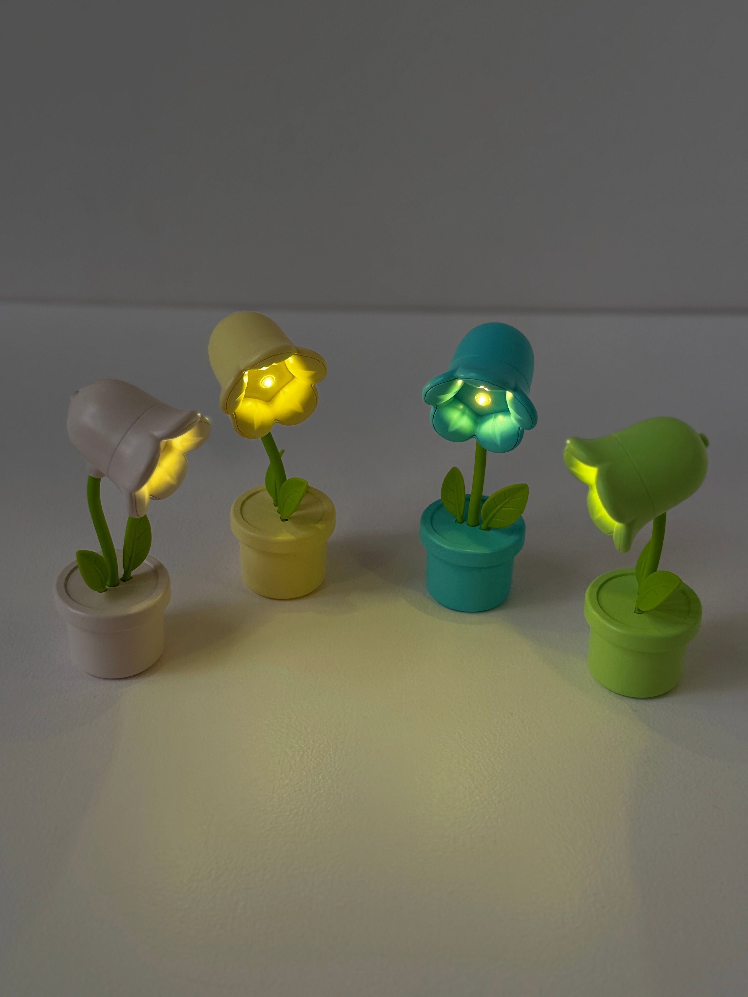 LED Flower Pot Night Light – Cute Decorative Lamp for Desk, Bedroom, or Kids Room