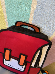 Cute 2D Drawing Student Backpack