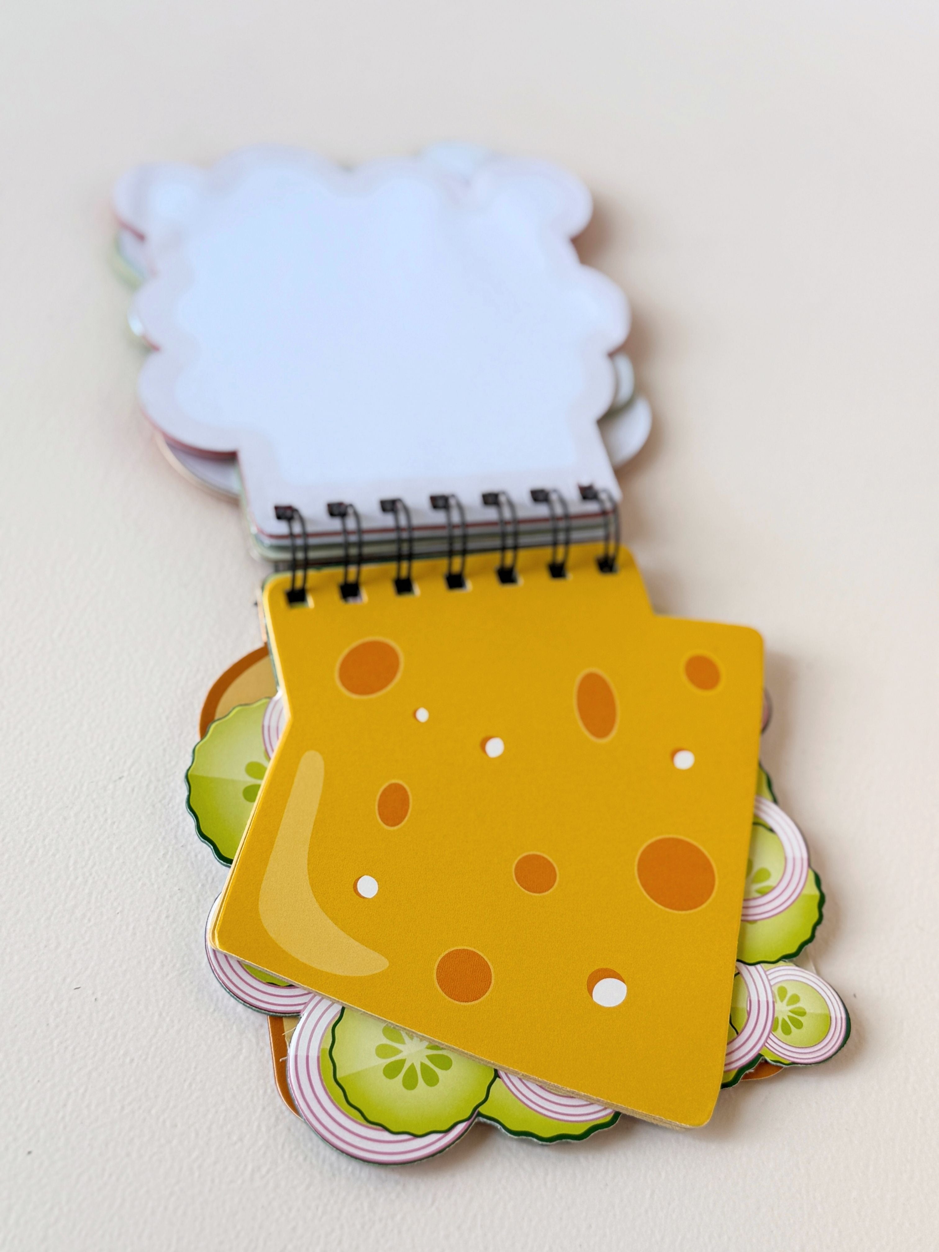 Foodie Spiral Notebook – Burger or Sandwich Design