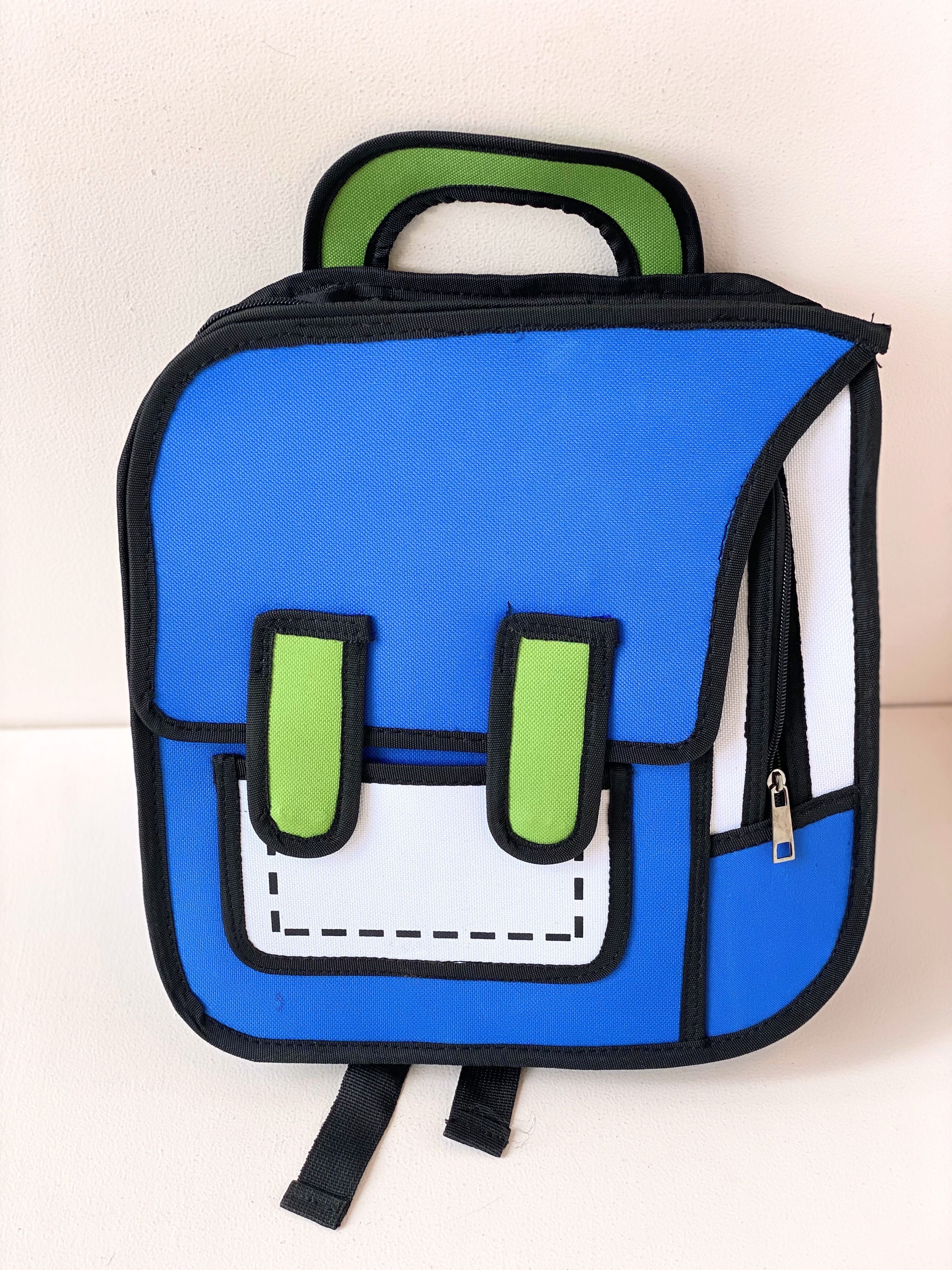 Cartoon Pop Art 2D Backpack – Unique 3D Optical Illusion – PropFactory