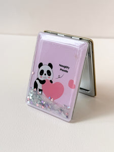 Naughty Panda Glitter Compact Mirror – Cute Pocket-Size Accessory