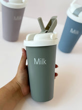 Load image into Gallery viewer, Minimalist Milk Tumbler – 500ml Reusable Cup
