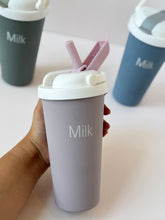 Load image into Gallery viewer, Minimalist Milk Tumbler – 500ml Reusable Cup
