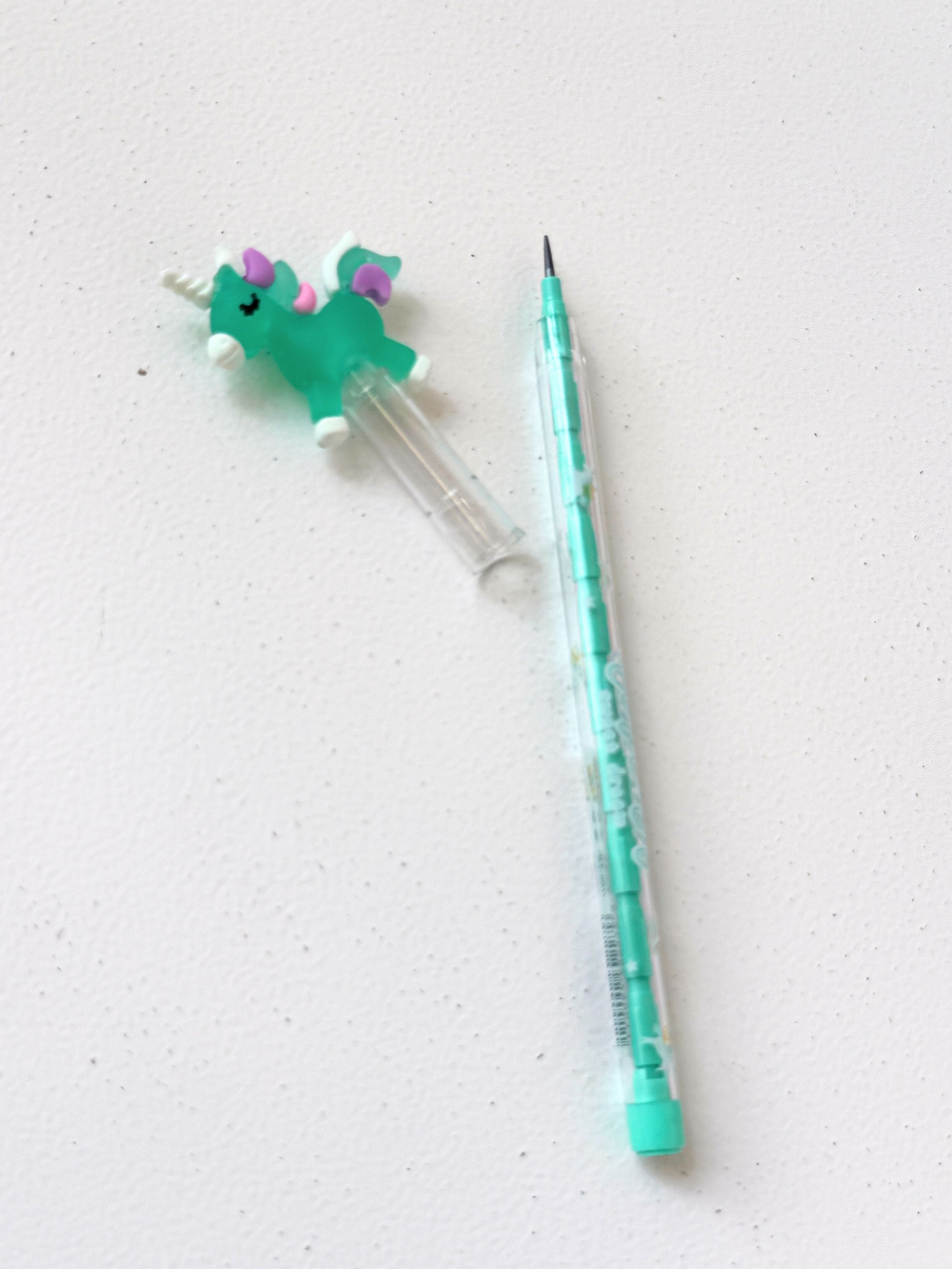 Standing Unicorn Push Pencil – Colourful Kawaii Mechanical Pencil