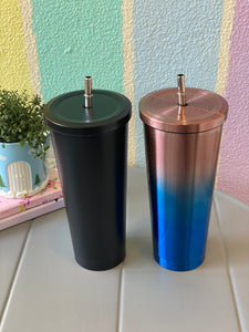 Cute Pastel Sipper Flask With Staw