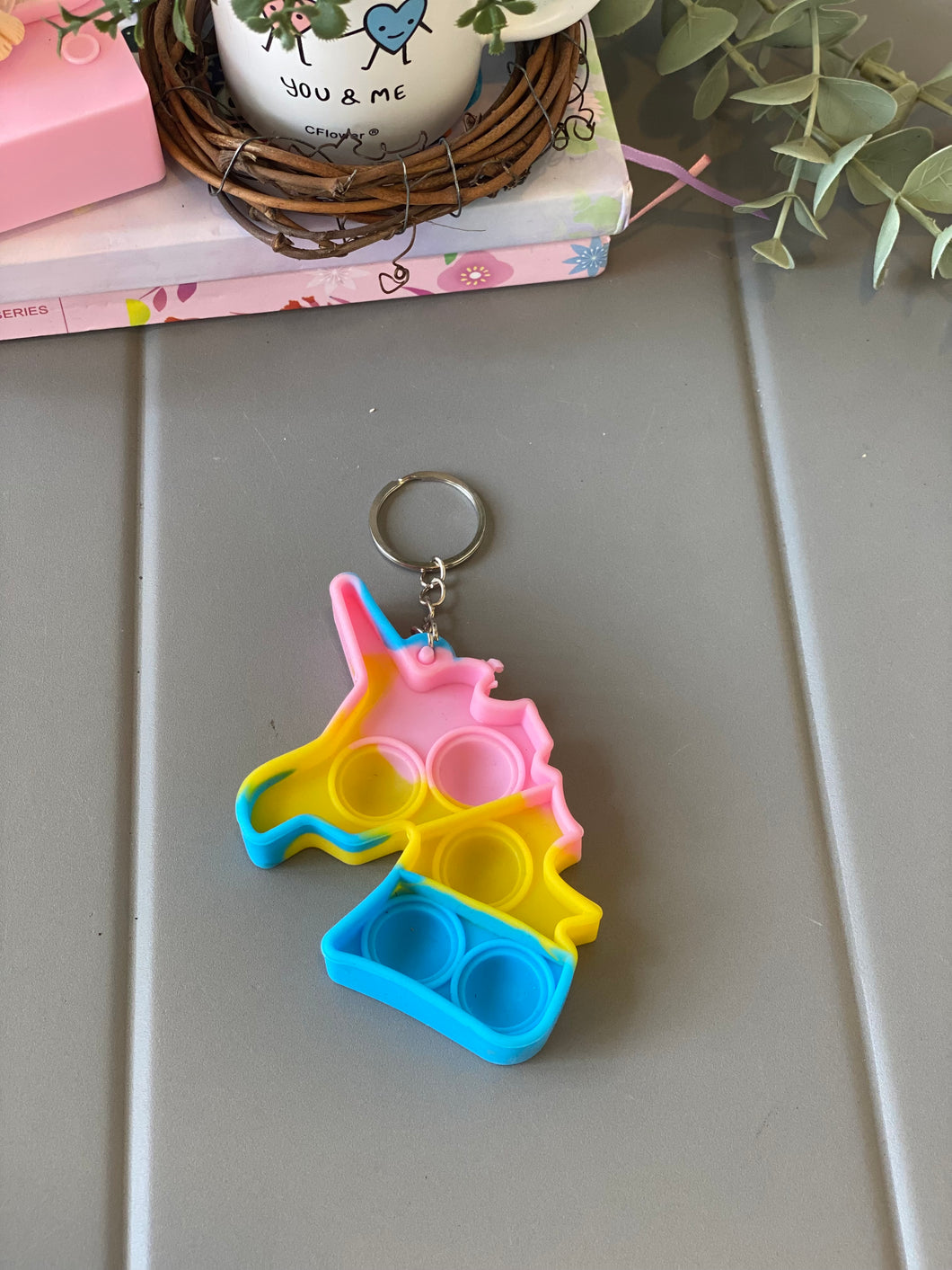 Unicorn Pop It Keychain - Assorted