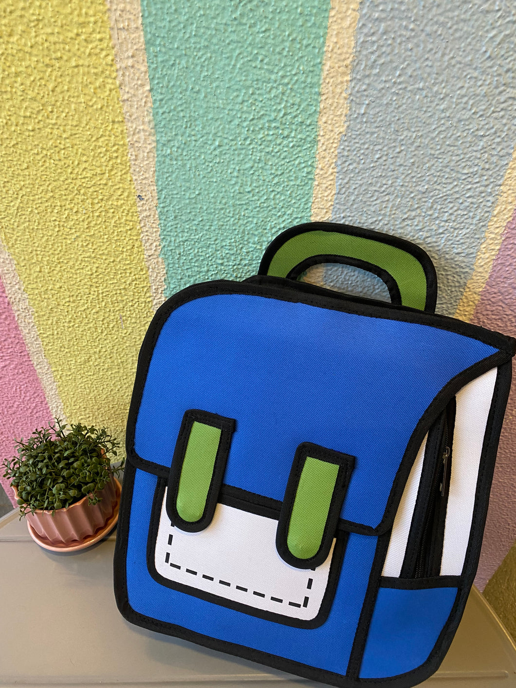 Cute 2D Drawing Student Backpack