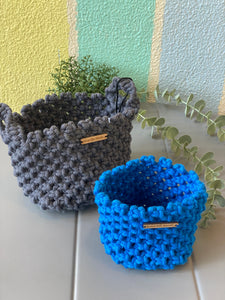 Macrame Organicer Basket -          Set Of 2