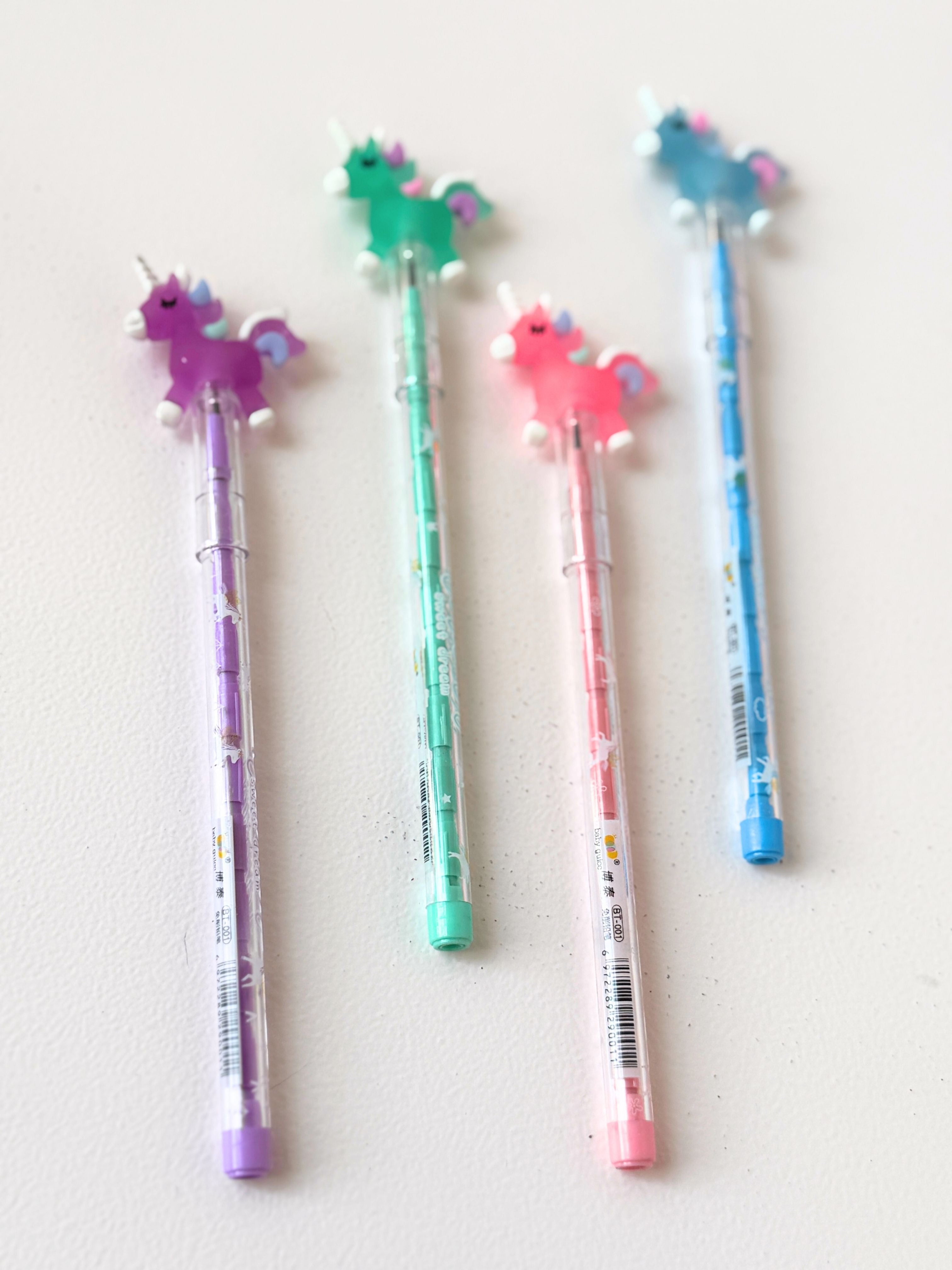 Standing Unicorn Push Pencil – Colourful Kawaii Mechanical Pencil