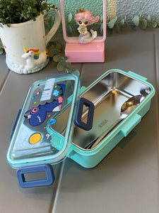 Mini Dino And Unicorn Steel Lunch Box