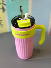 Load image into Gallery viewer, Vibrant Large Sipper Flask with Straw
