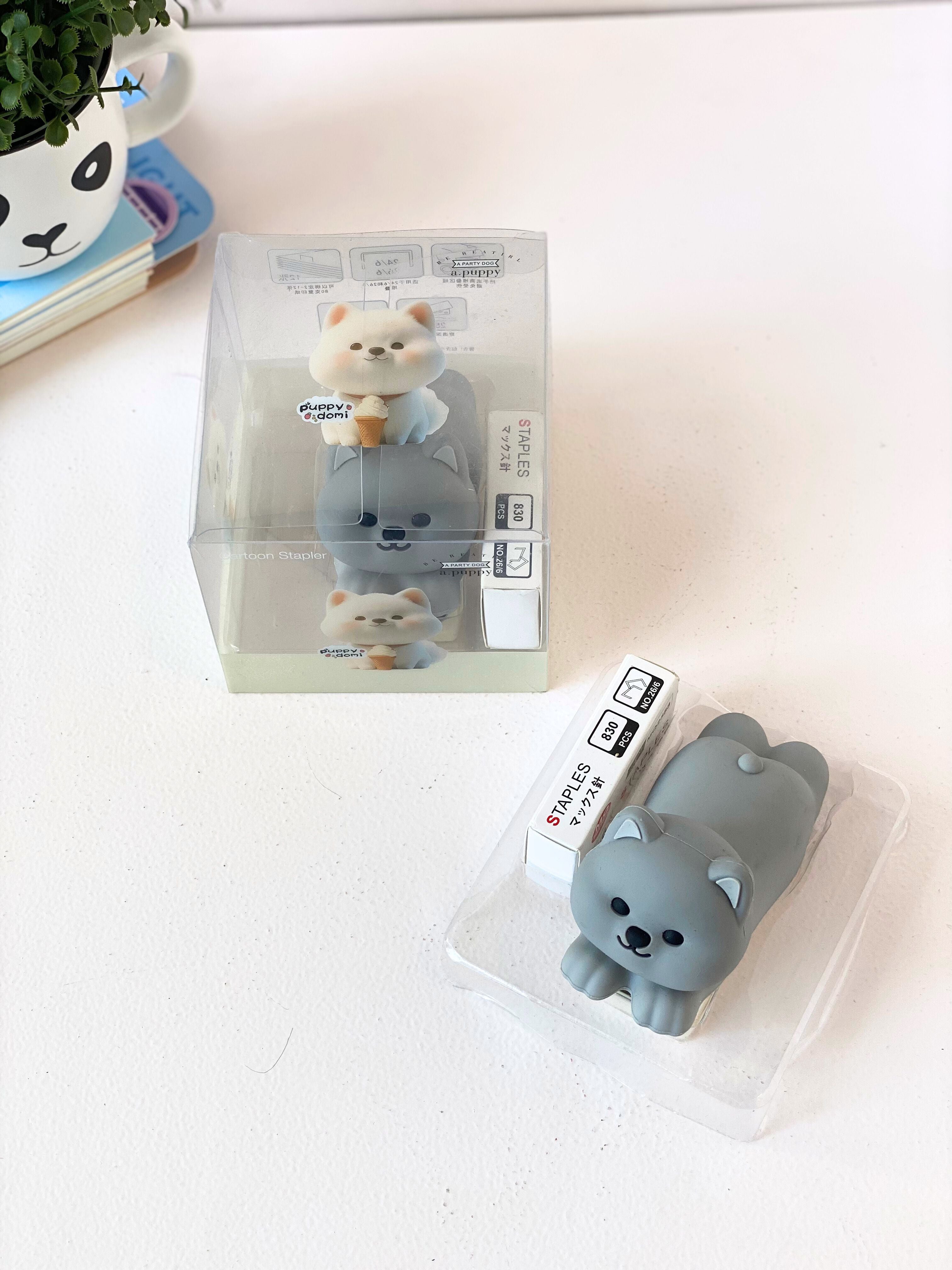 Kawaii Puppy Desk Stapler – Cute Dog-Themed Mini Stationery for Kids & Office
