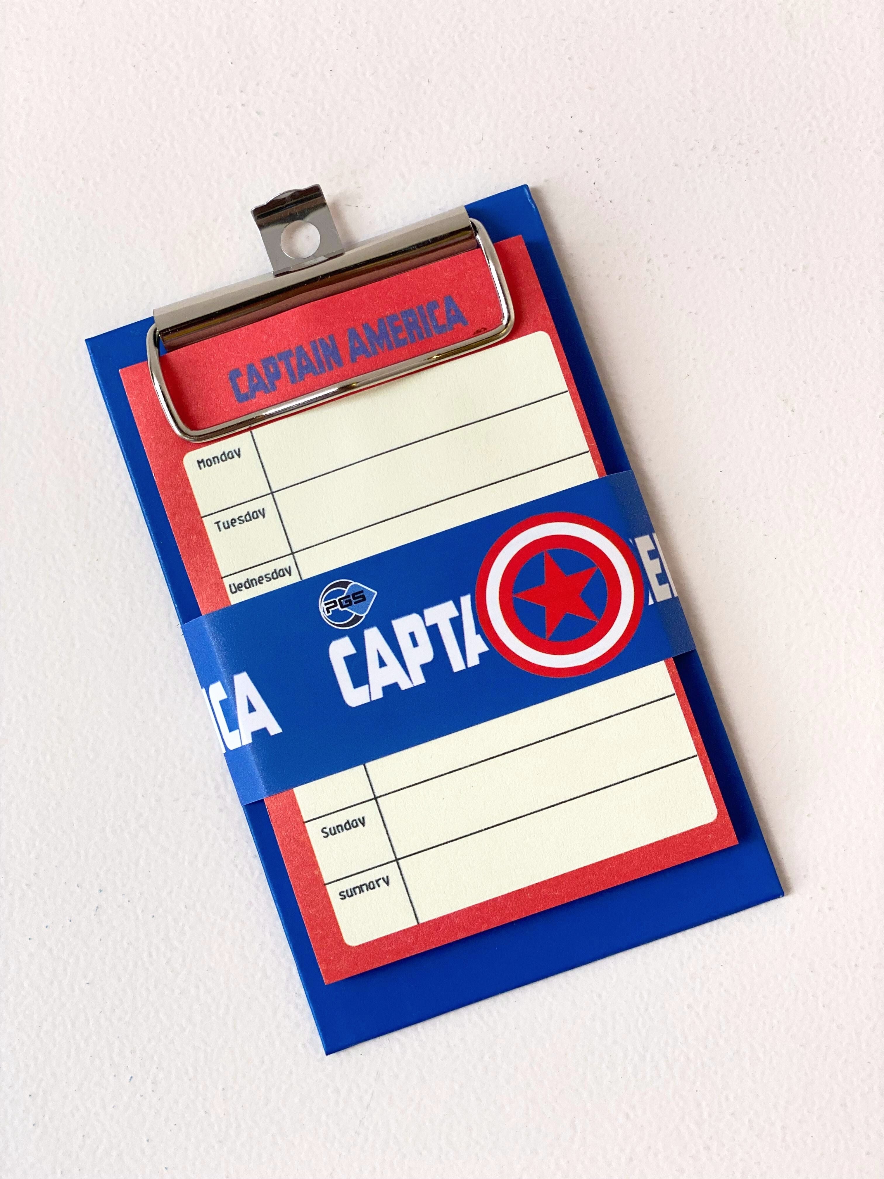 Superhero Clipboard Notepad – Weekly Planner Pad with Metal Clip