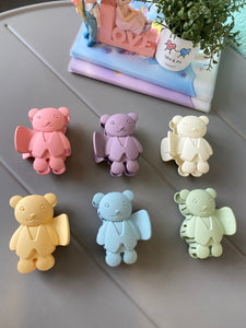 Colourful Cute Bear Matte Hair Clips