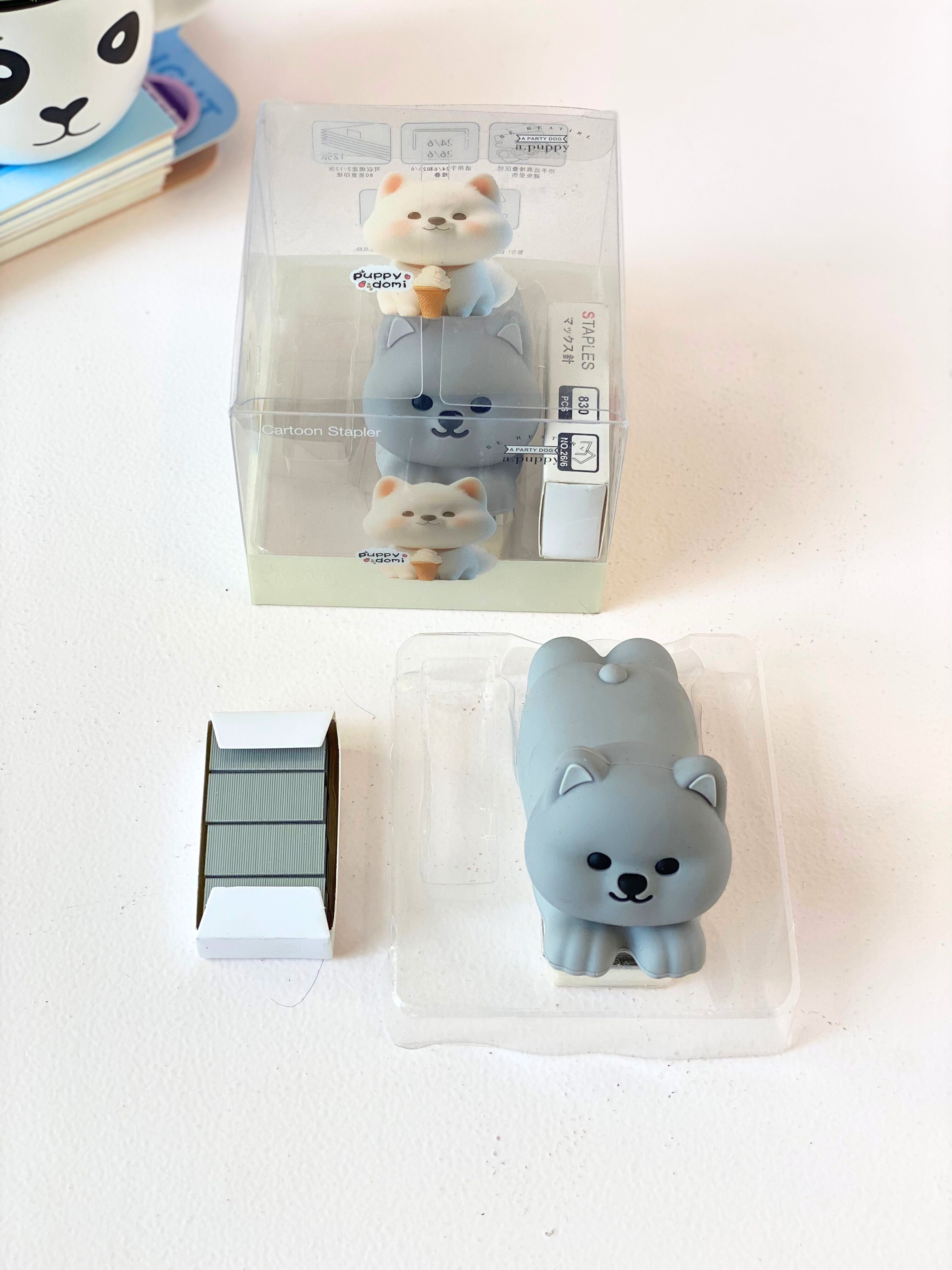 Kawaii Puppy Desk Stapler – Cute Dog-Themed Mini Stationery for Kids & Office