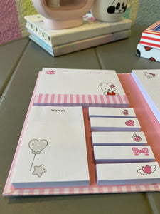 Cute Kitty Sticky Notes Set